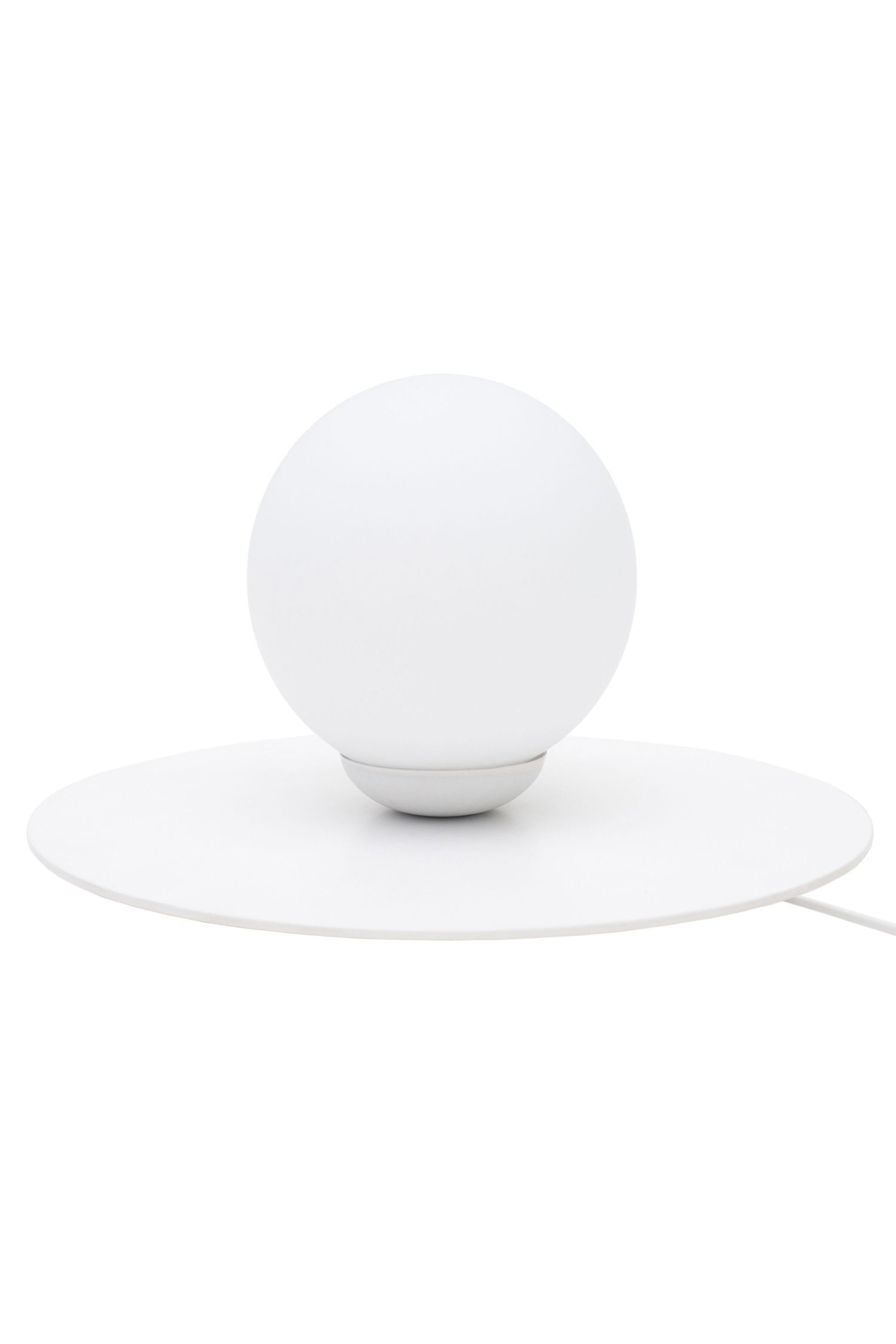 Lampe de chevet Boule en verre à faible éblouissement E27 15 cm en blanc Untertasse, Sphäre, Porzellan, Töpferei, Tabelle