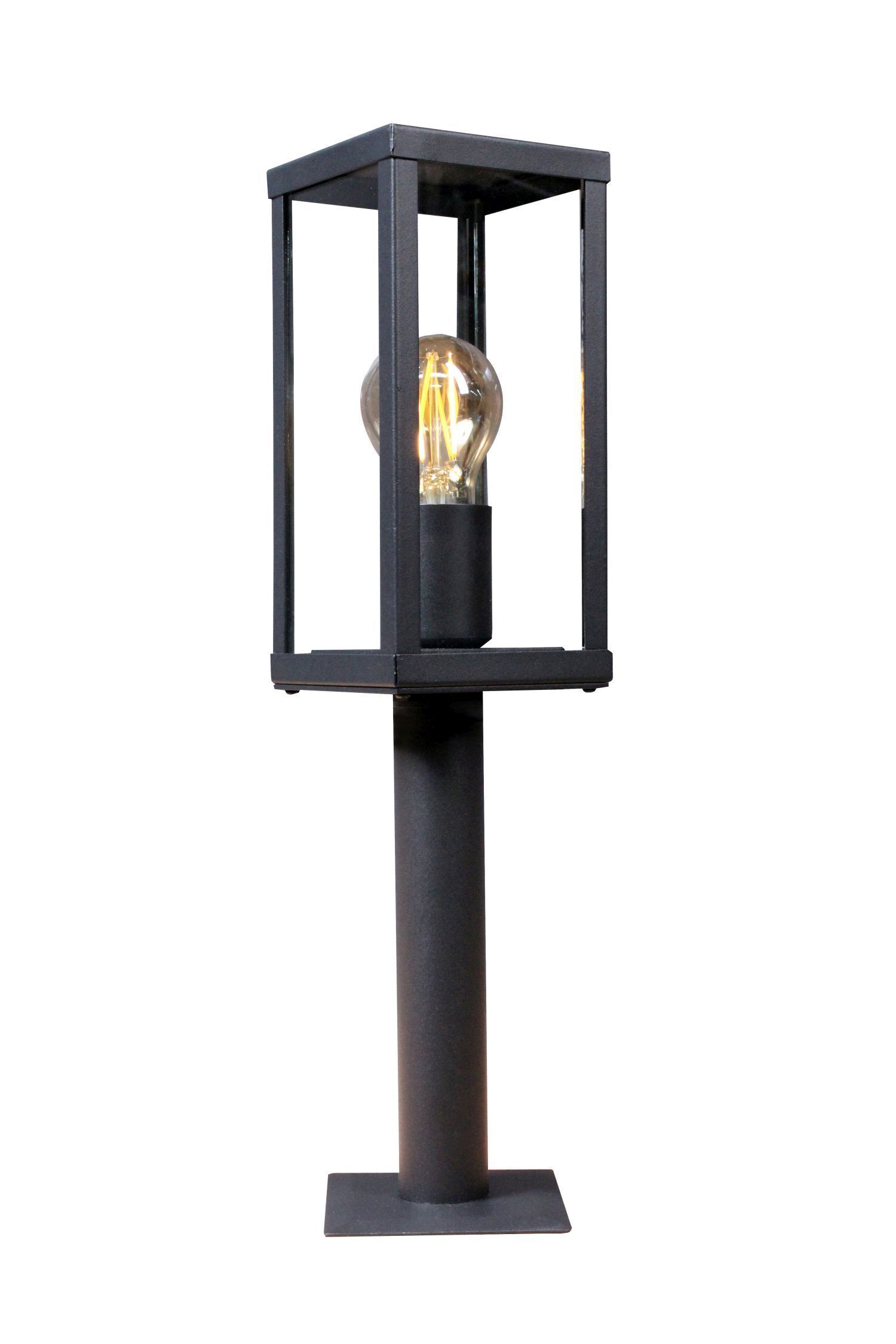 Lampe d'allée Vintage Noir Bois 50 cm petit IP44 E27