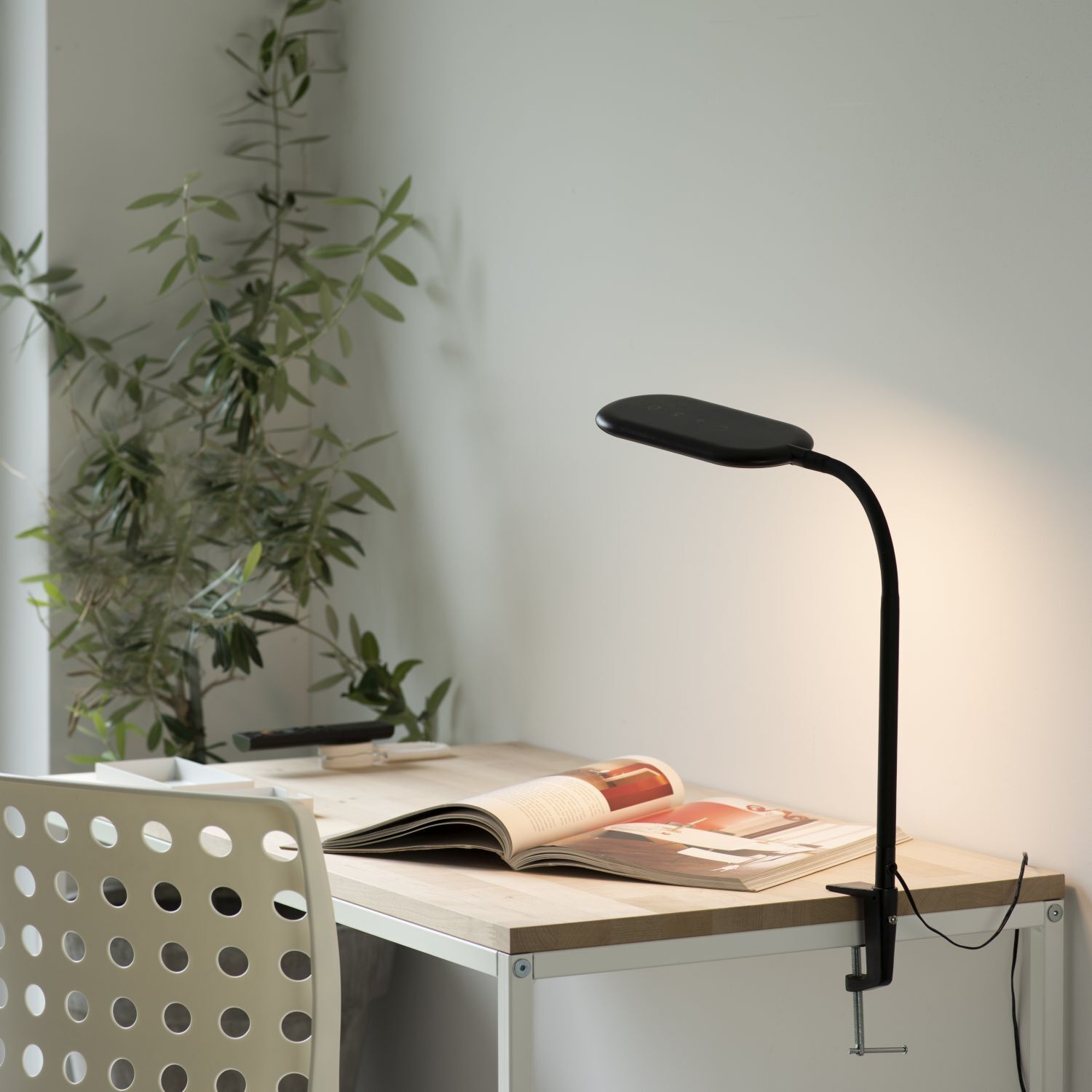 Lampe LED flexible à pince noire 3000-6000 K dimmable Lampe, Mobiliar, Tabelle, Schreibtisch