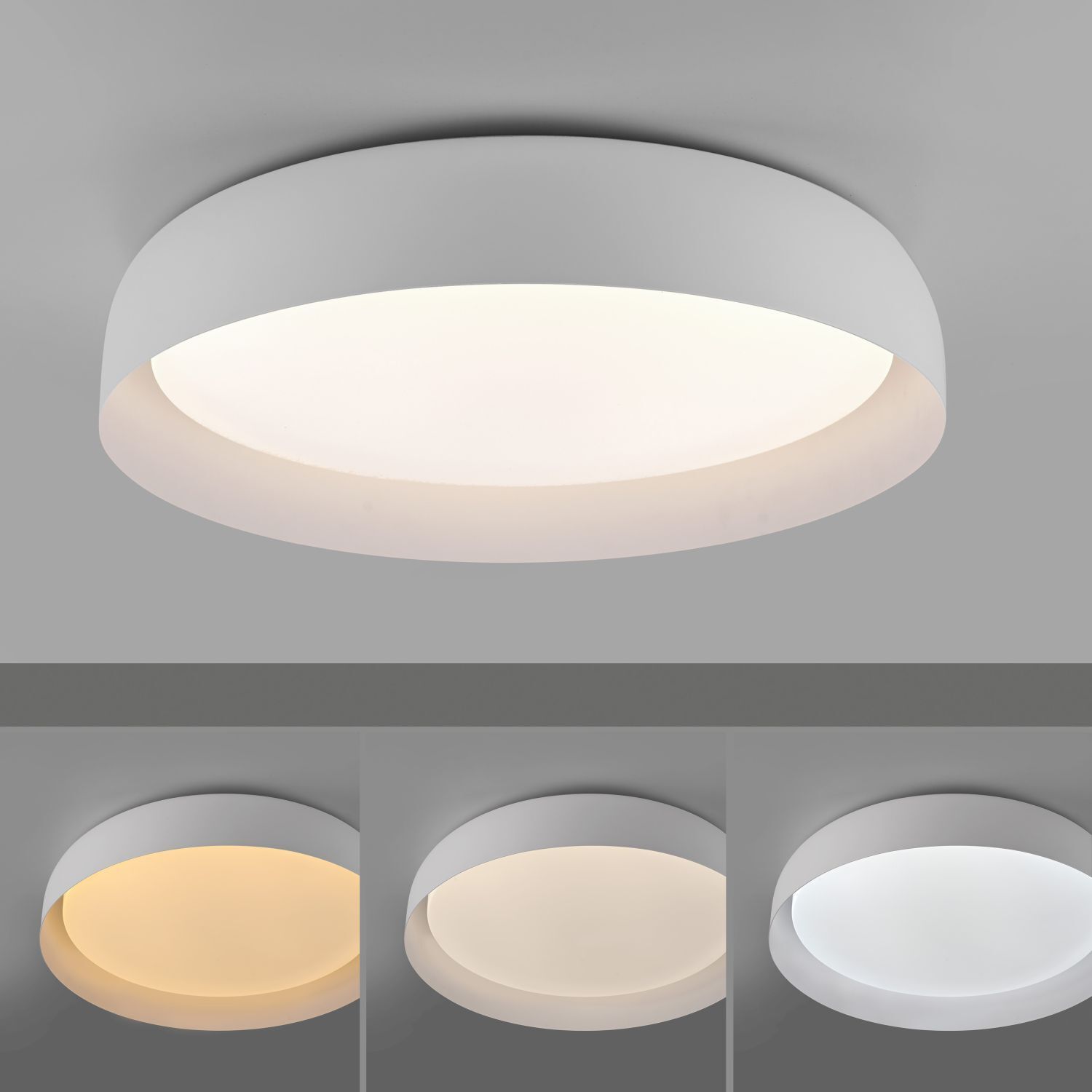 Lampe de plafonnier LED à intensité variable Blanc Ø57 cm 3850 lm Moderne