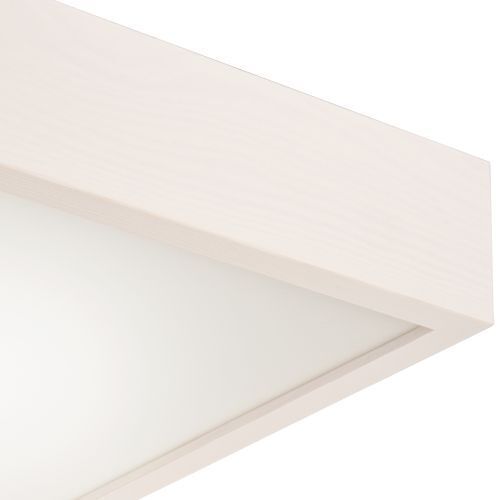 Plafonnier LED Blanc Bois Angulaire Salon