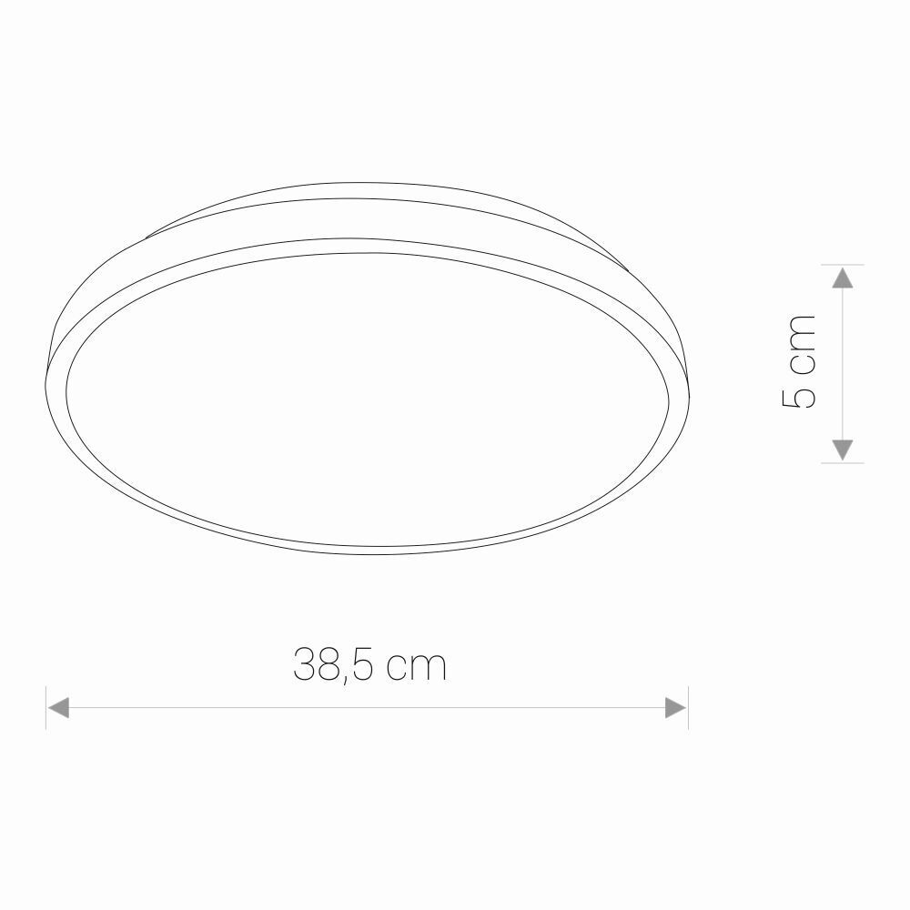 Plafonnier rond à LED noir Ø38,5cm IP44 22W