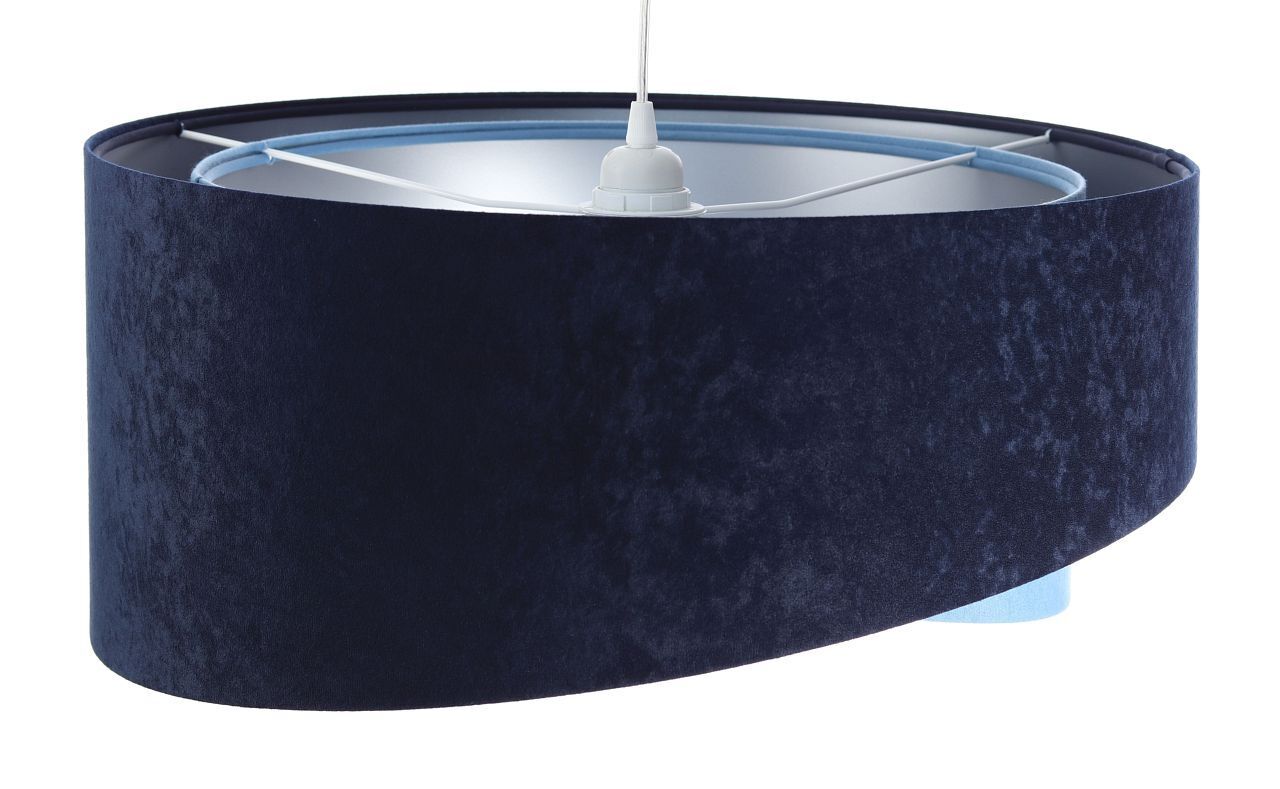 Suspension ronde Ø 50 cm E27 Tissu aspect velours Lampe