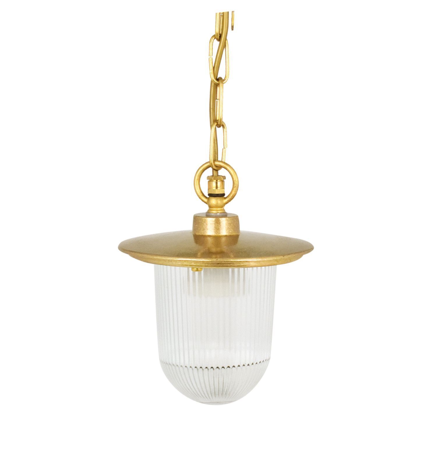 Lampe d'extérieur suspendue laiton verre H : max. 75 cm IP44 E27