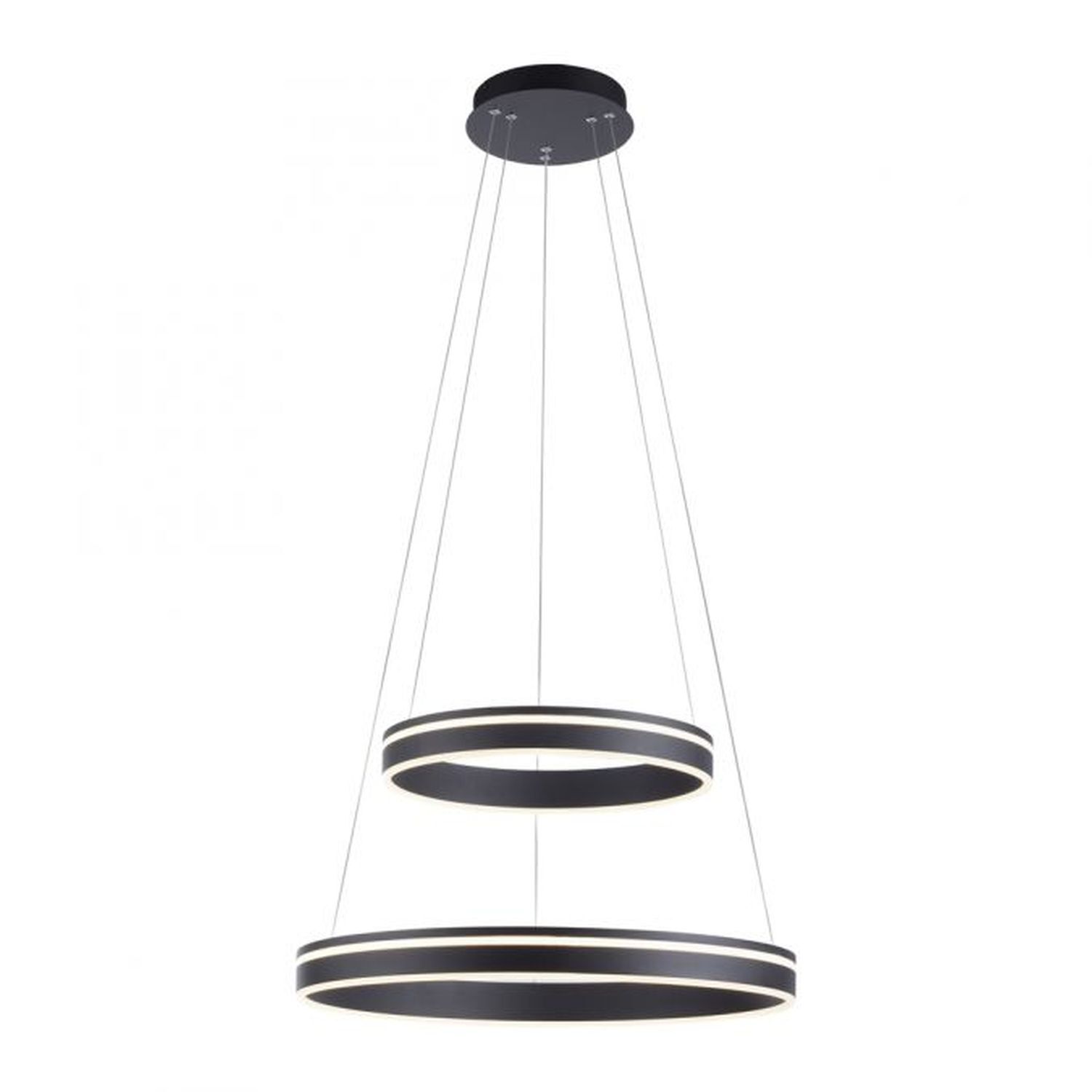 Suspension LED à intensité variable Ø59 cm 7300 lm Anthracite