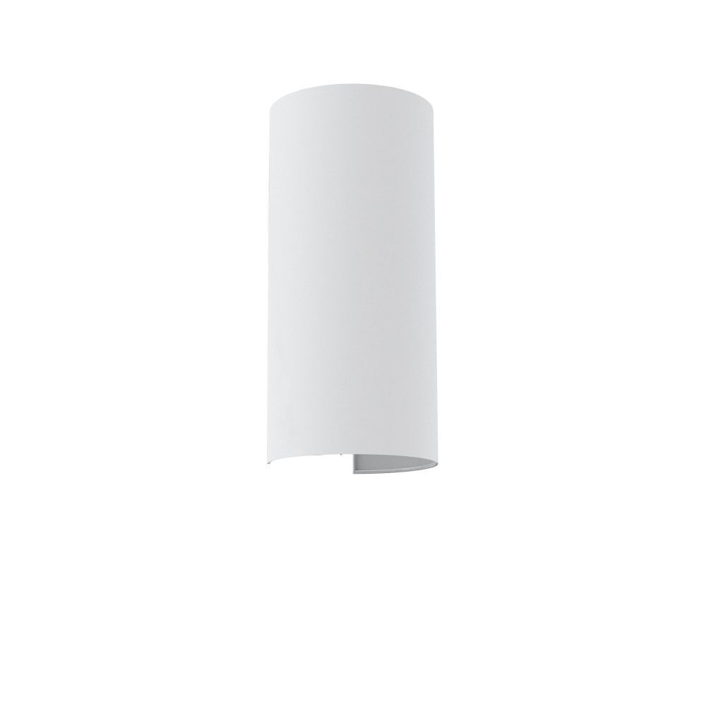 Applique murale résidentielle Blanc H:35cm étroit E27 semi-circulaire Zylinder, Lampe