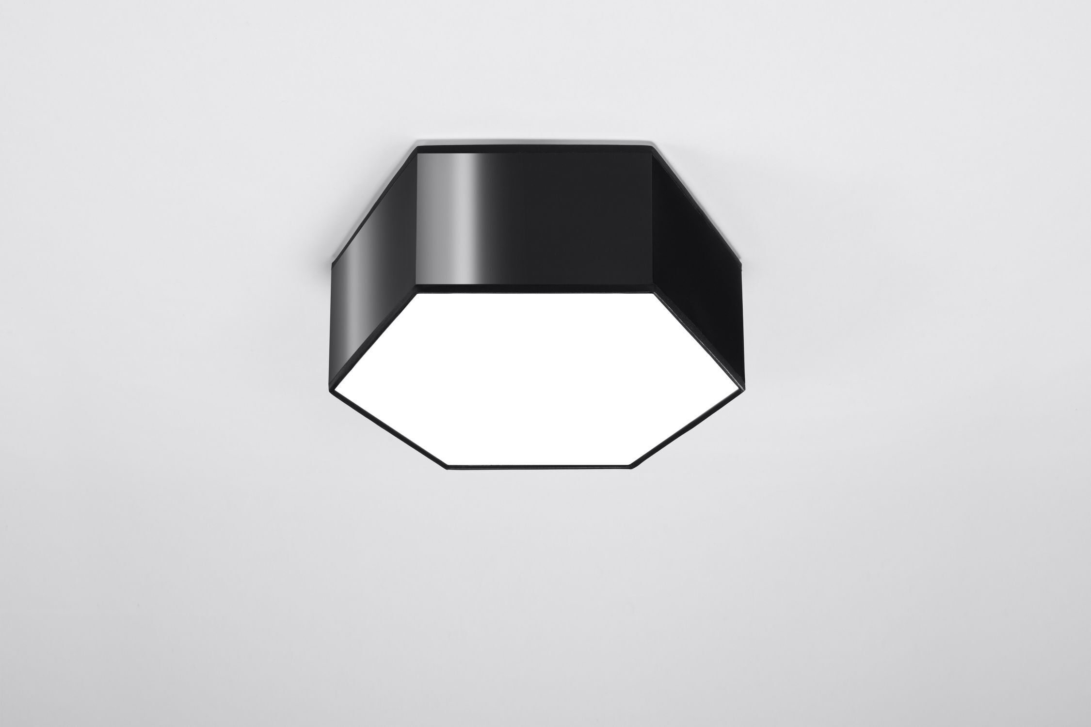 Plafonnier noir petit plat faible éblouissement 2x E27 ESROM
