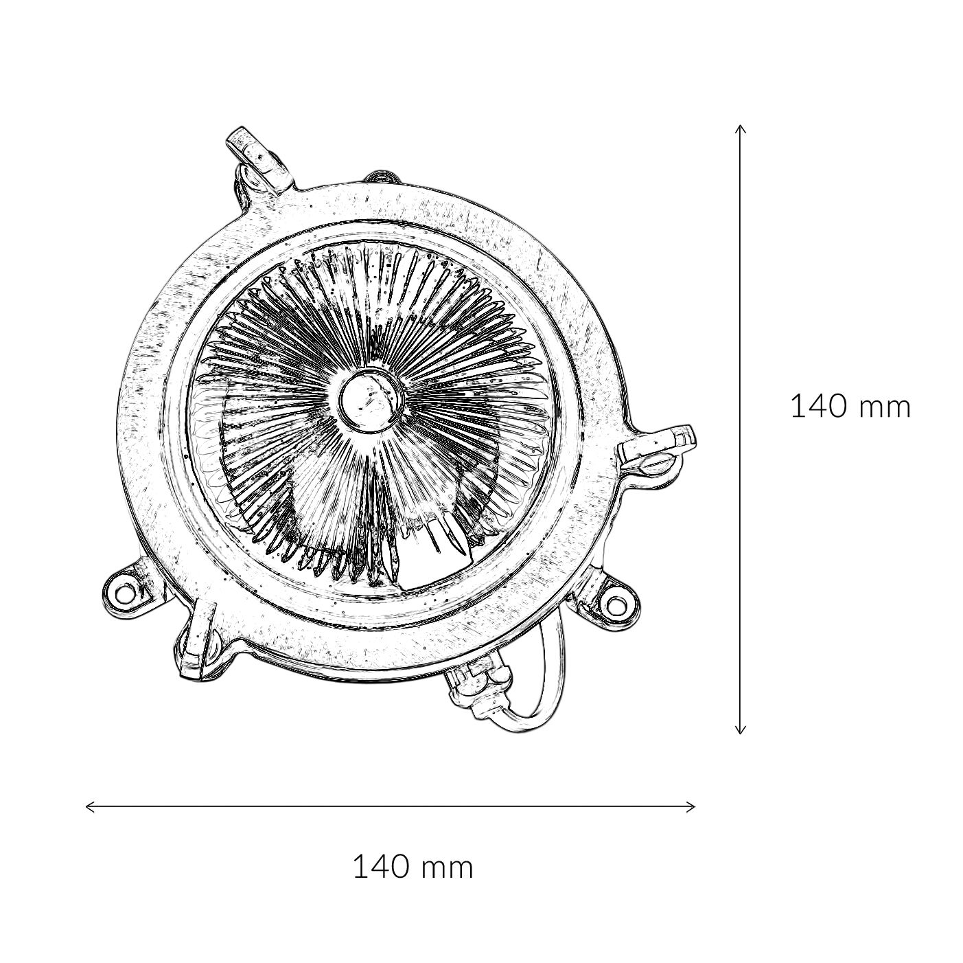 Applique Maritim G9 Ø 14 cm laiton verre extérieur