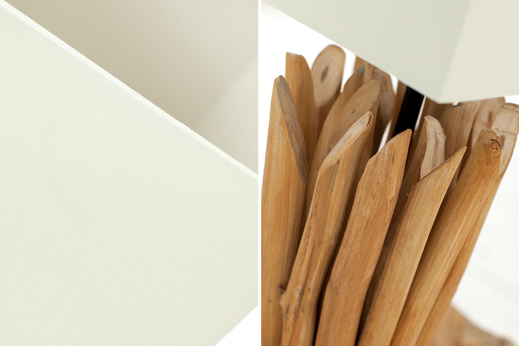 Eindrucksvolle Tischlampe Modern echtes Holz 45cm Holz, Drinnen, Innenarchitektur, Zaun, Besteck