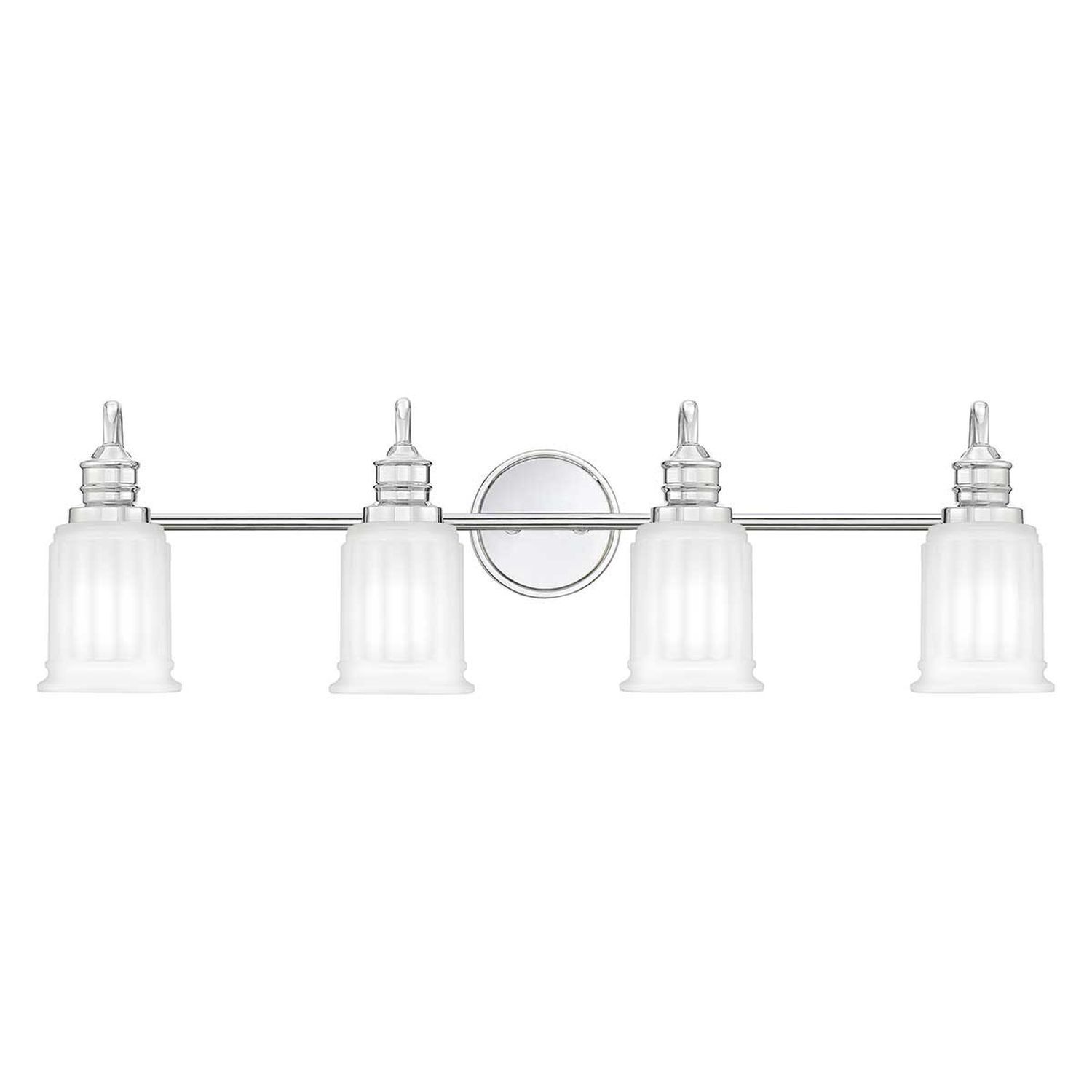 Lampe de salle de bain murale chrome blanc L : 81,3 cm IP44 G9 LED