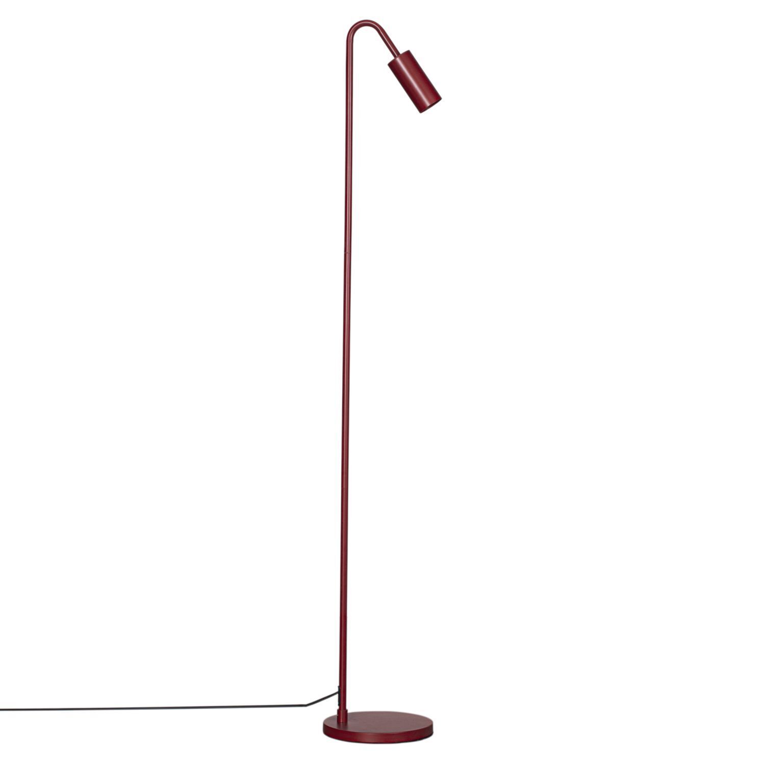 Lampadaire en métal 146 cm rouge foncé GU10 design rétro