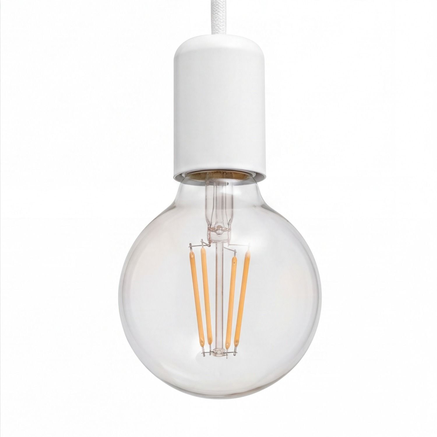 Glühbirne, E27-Lampe, LED-Energiesparend, klare Glaskuppel, sichtbares Filament