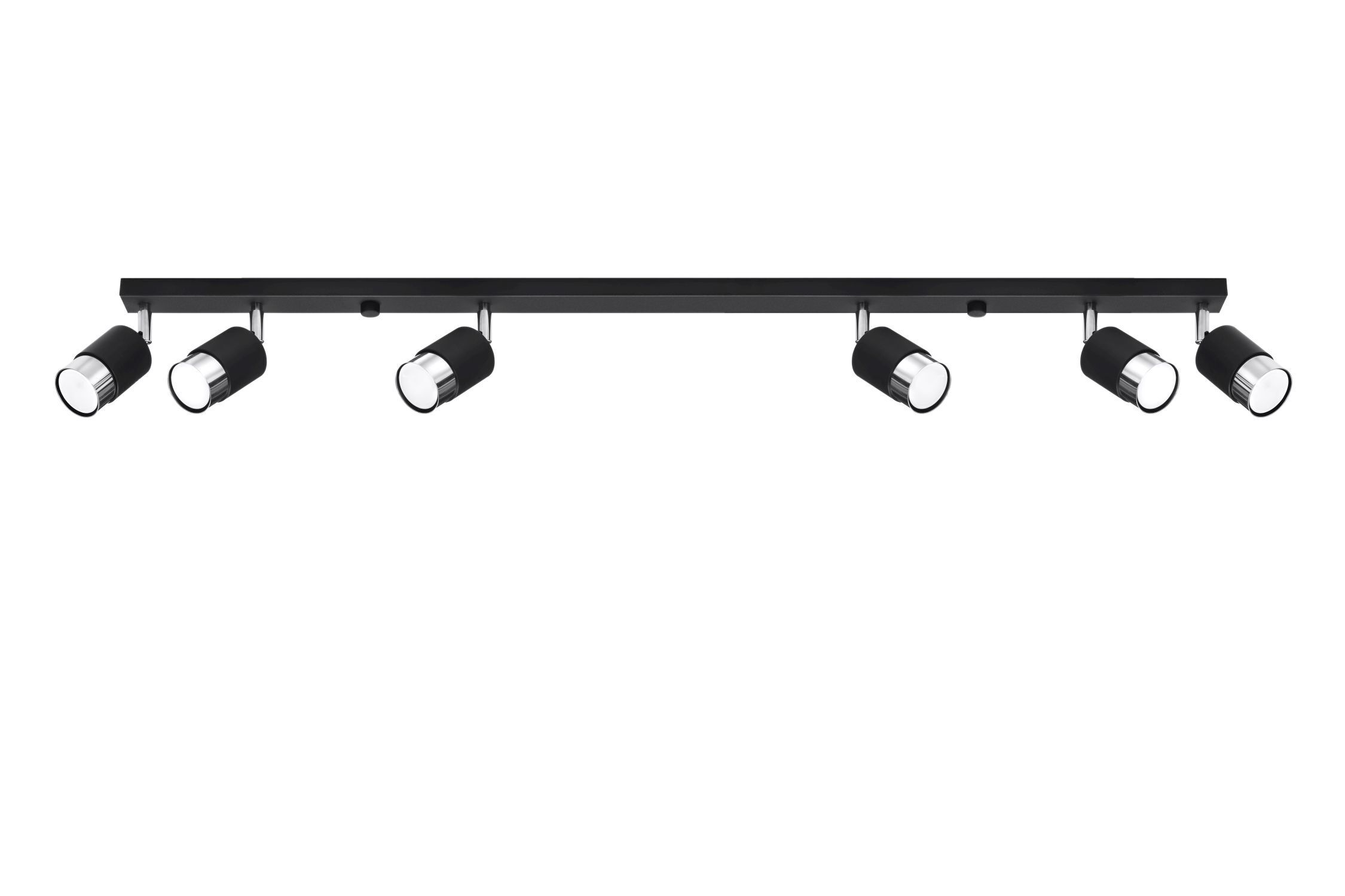 Spot de plafond noir chromé 117 cm de long orientable