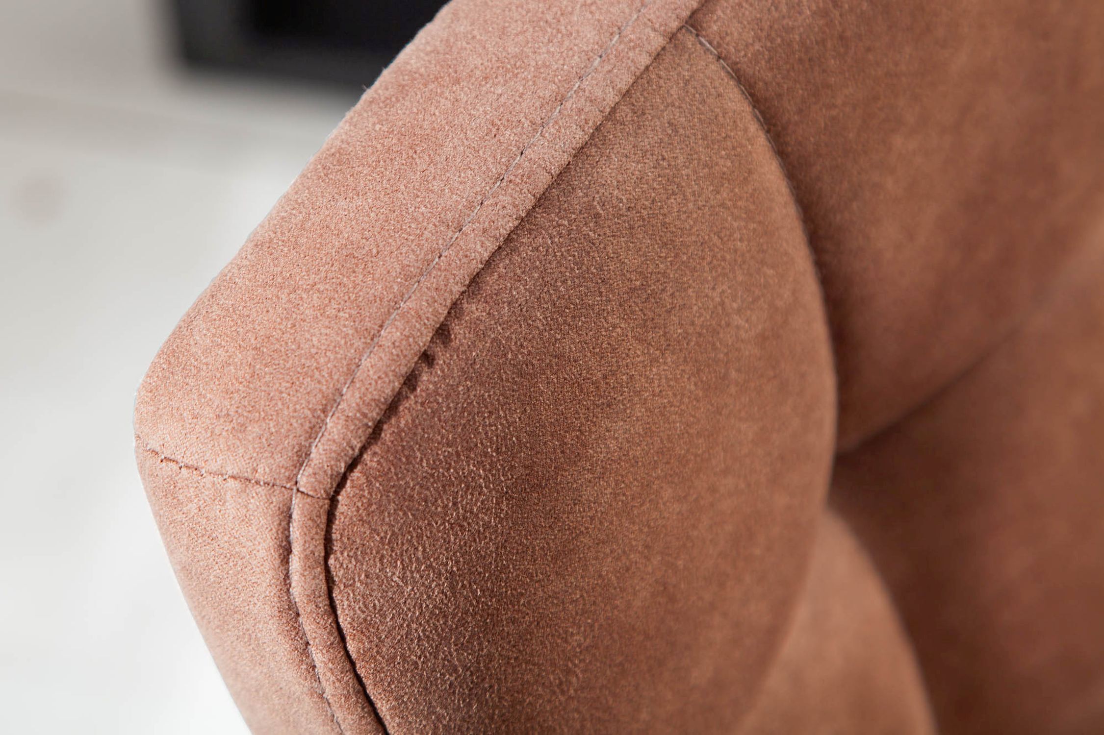 Chaise de salle à manger Tissu Métal Marron Noir sans accoudoirs Chaise de salle à manger Tissu Métal Marron Noir sans accoudoirs