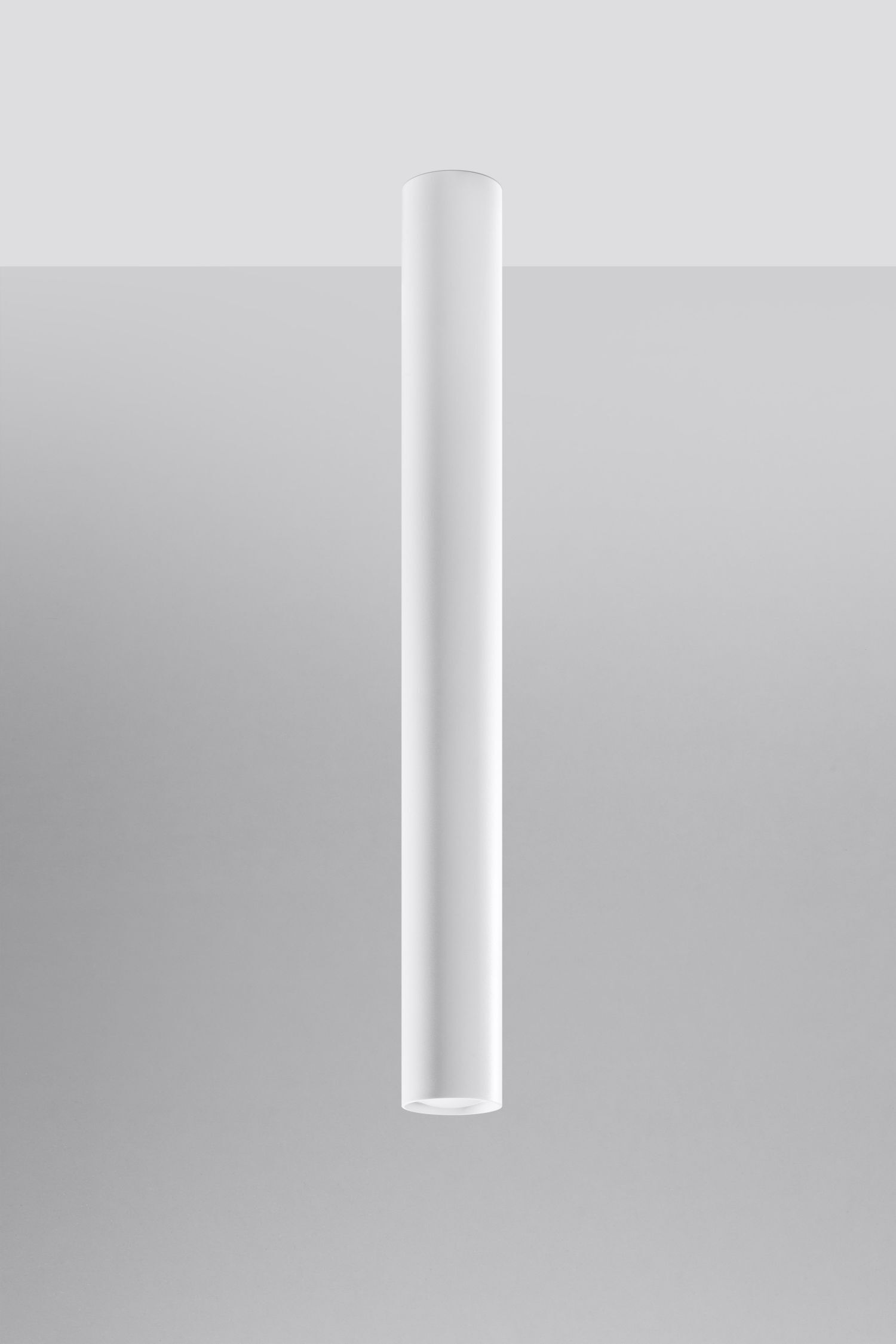 Plafonnier haut blanc 60 cm Ø 6 cm étroit GU10