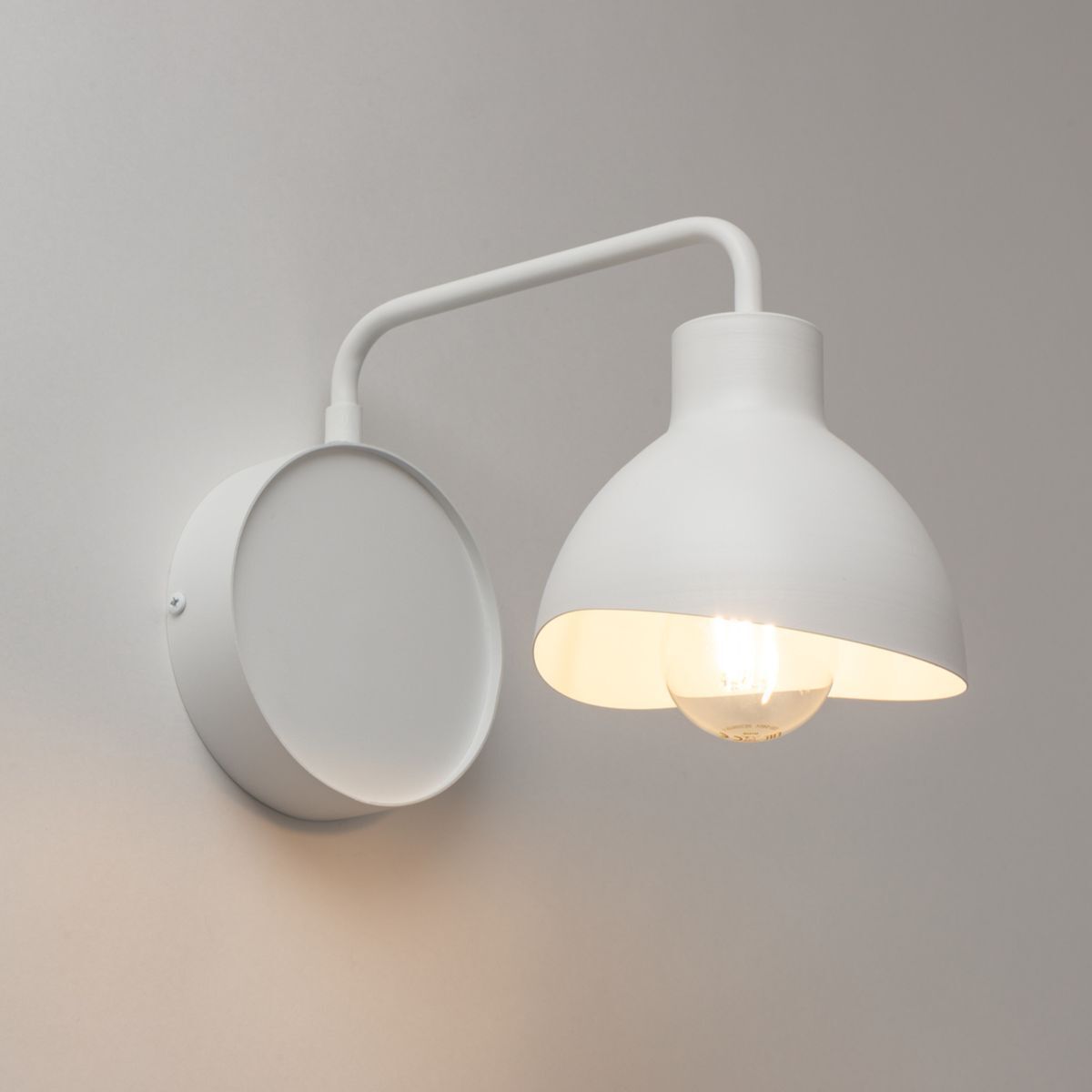 Petite applique Blanc Métal décoratif E27 L:14,5 cm