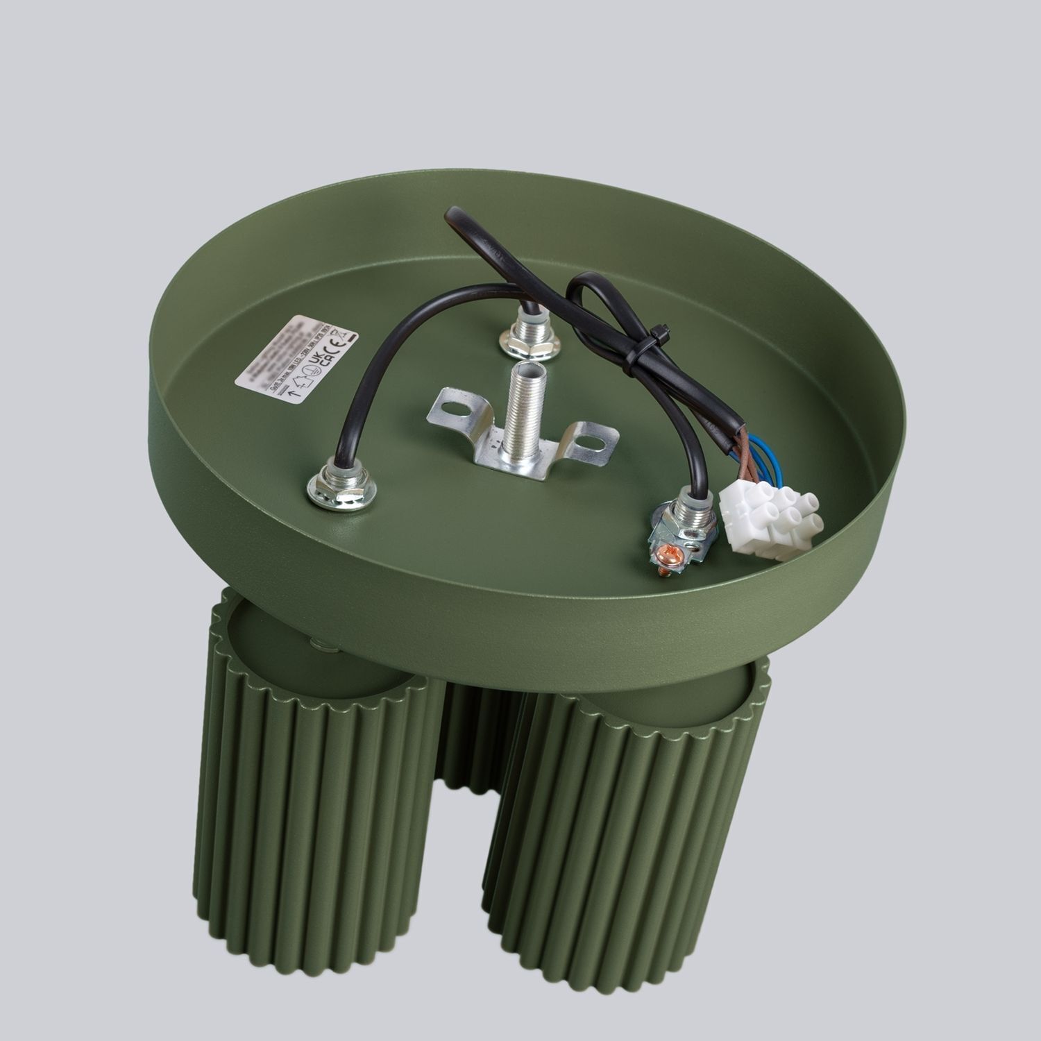 Deckenstrahler Modern rund Ø 19,5 cm klein Grün 3x GU10 Spule, Maschine, Rotor, Spirale, Wasser