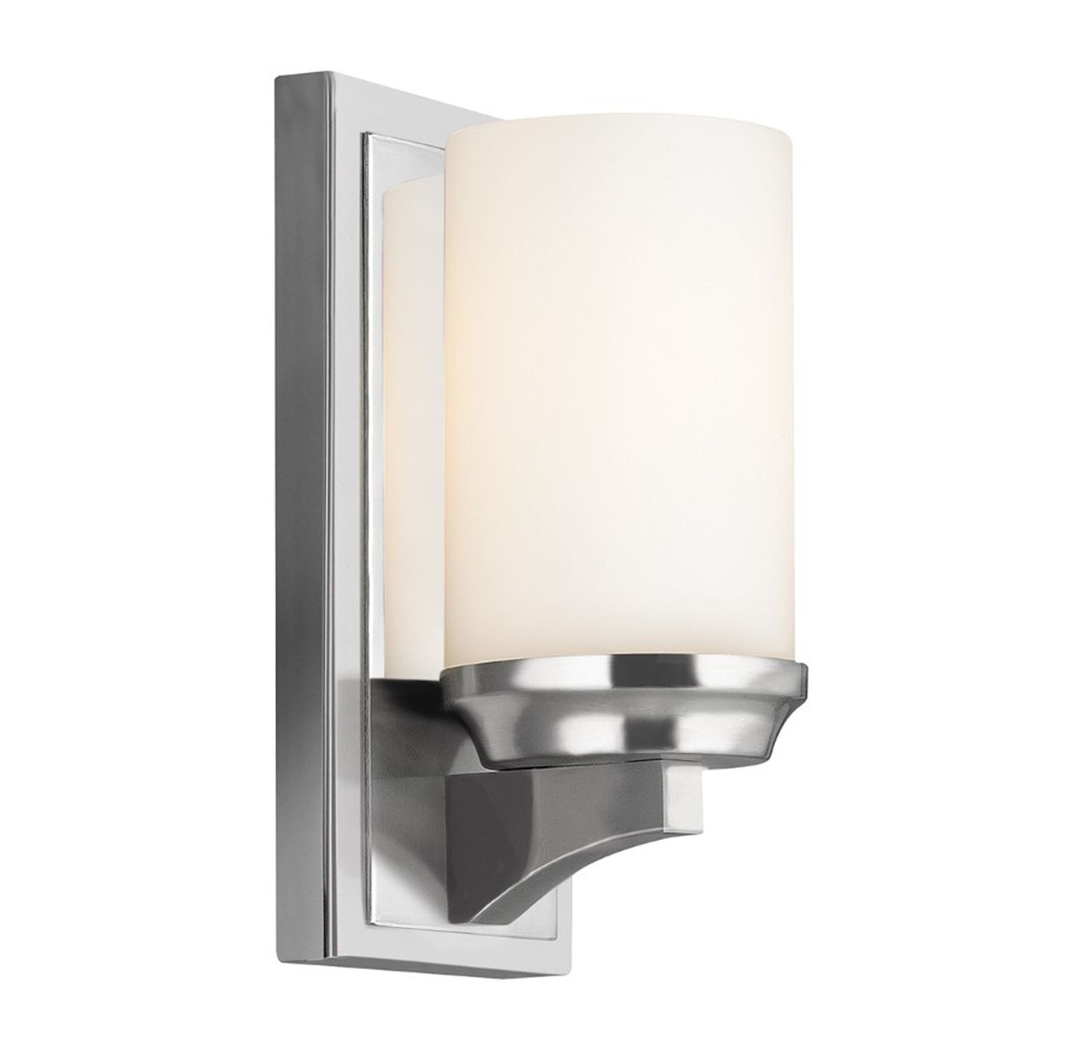 LED Badezimmerleuchte IP44 Glas Schirm Weiß Chrom Leuchte, Lampe