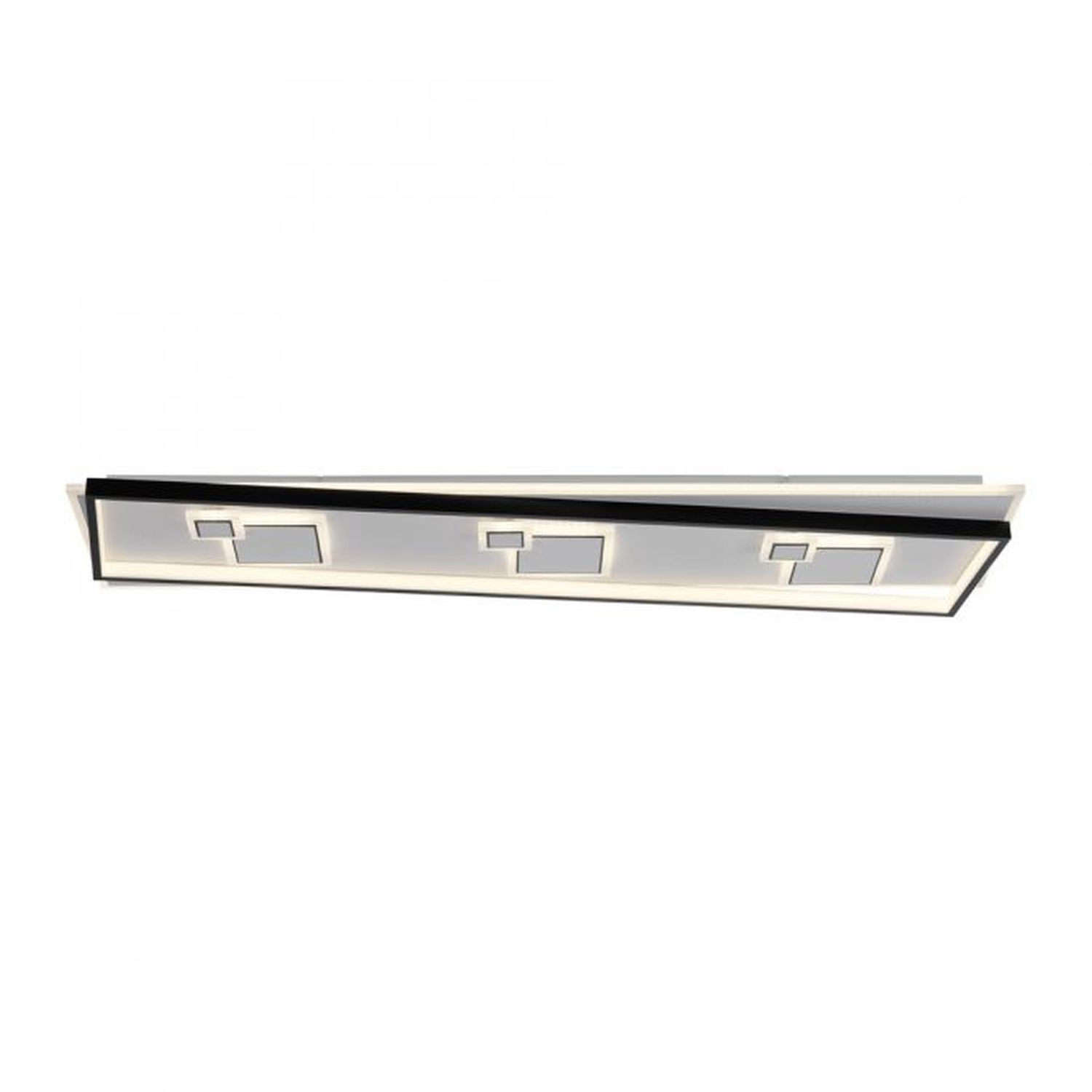Lampe de plafonnier LED Blanc Noir Blanc chaud 3000 K 97,5 cm