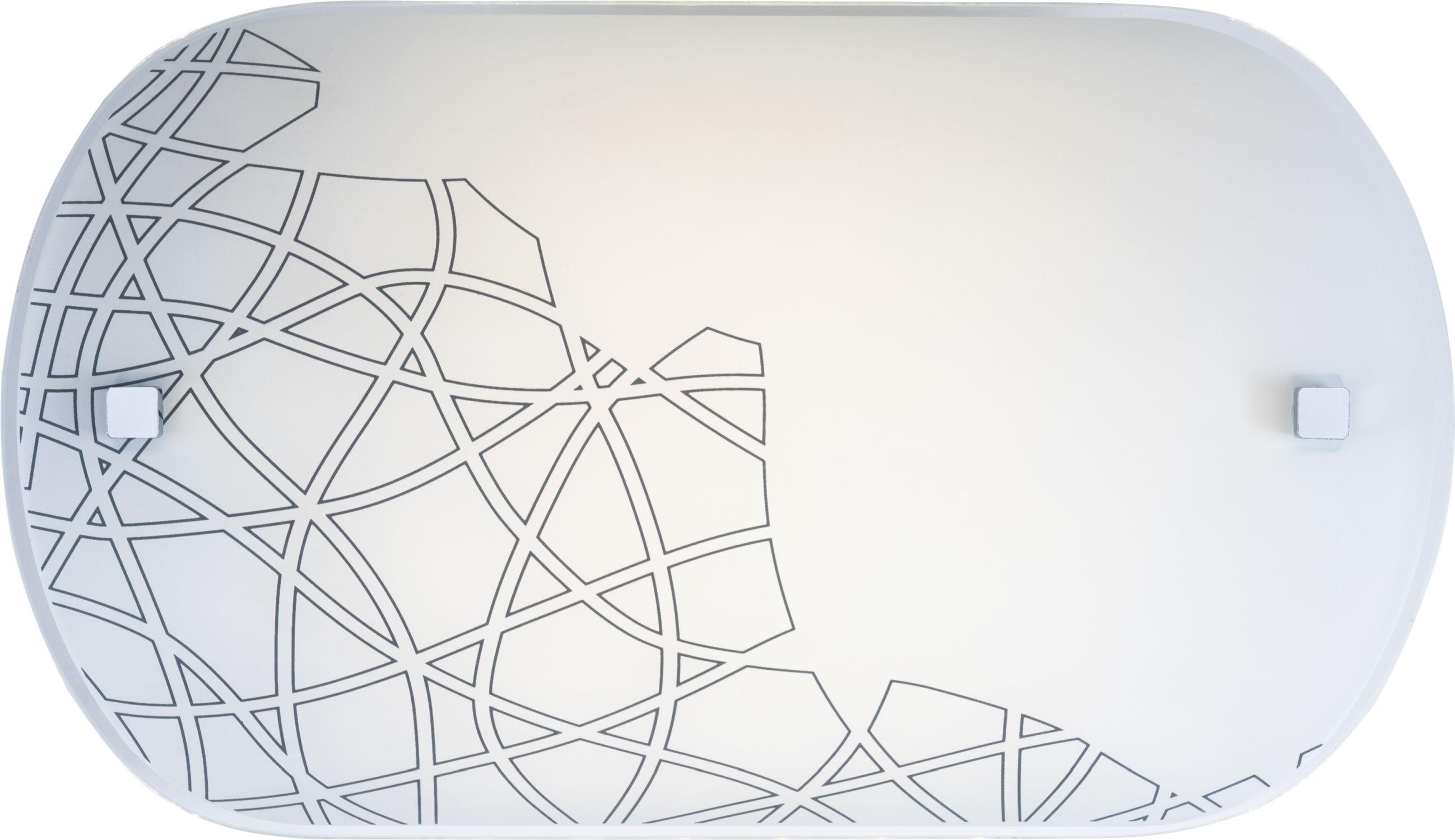 Plafonnier LED verre L : 33 cm petit 4000 K blanc chrome Computerausrüstung, Elektronik, Hardware, Bildschirm