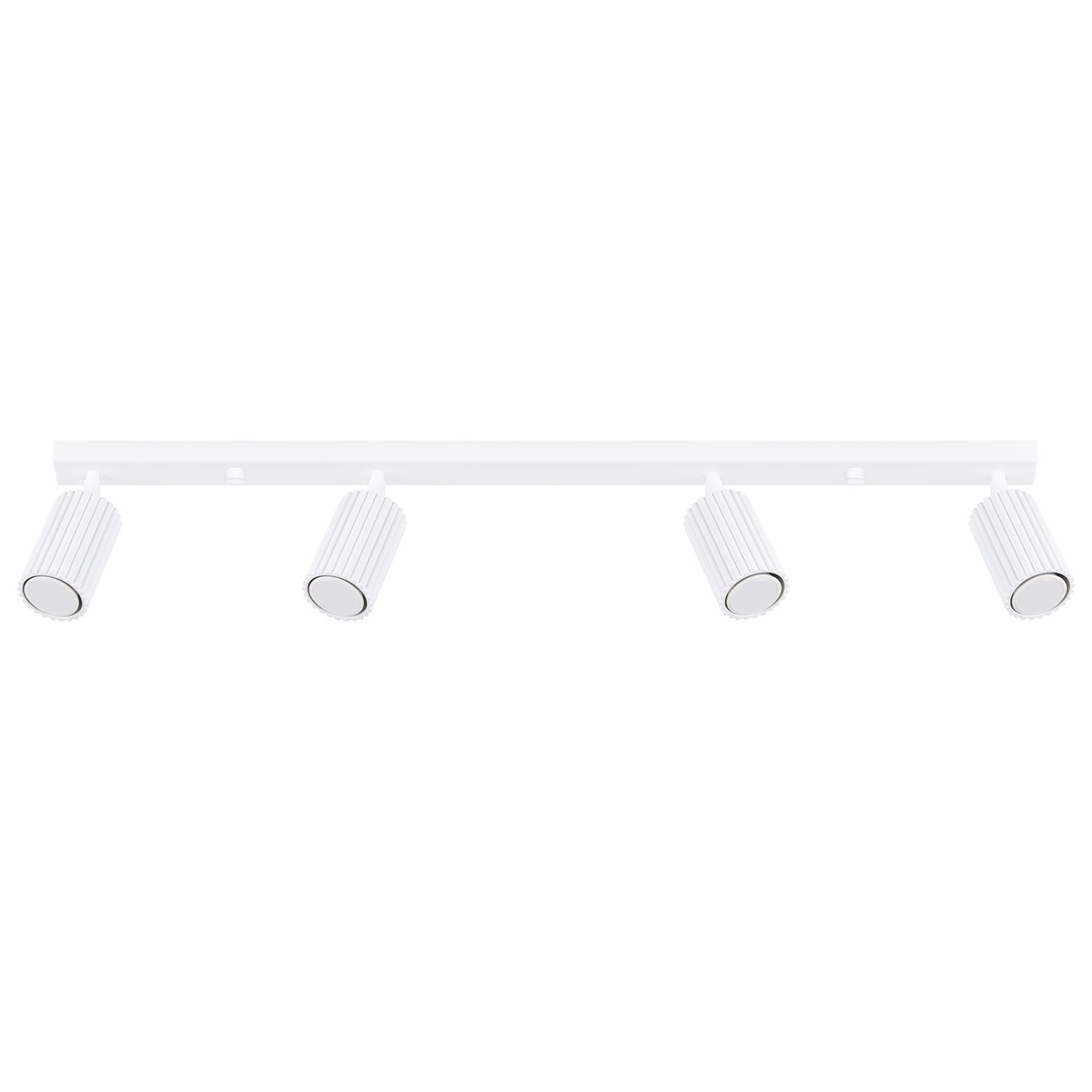Projecteur de plafond blanc 4-flamme GU10 81 cm long orientable
