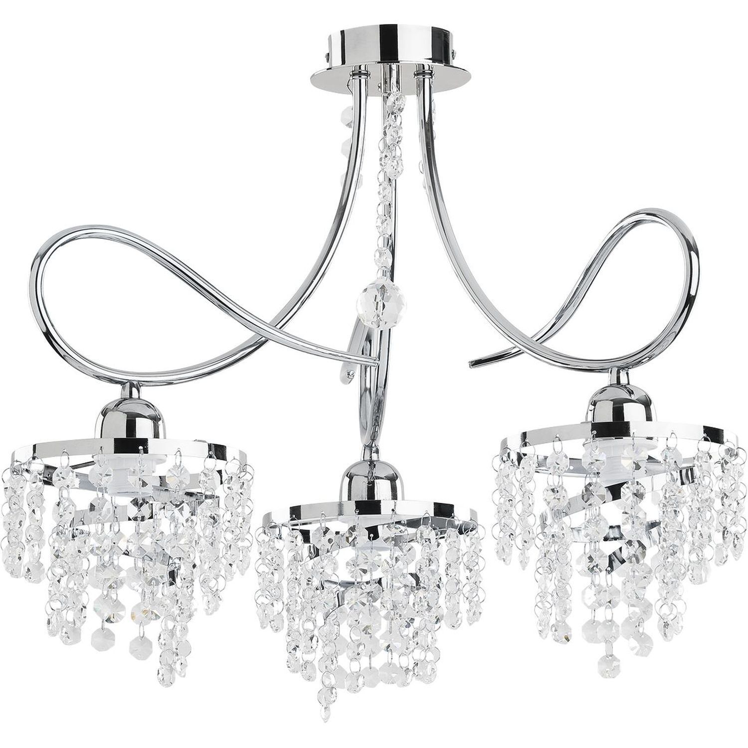 deckenleuchte-badezimmer-lampen-kristalllampe-dorsay-3x-e14-bis-10w-chrom-klar-metall-kristall-kunststoff-le130580-01 Kronleuchter, Kristall, Chrom, Dreiflammig, Hängelampe