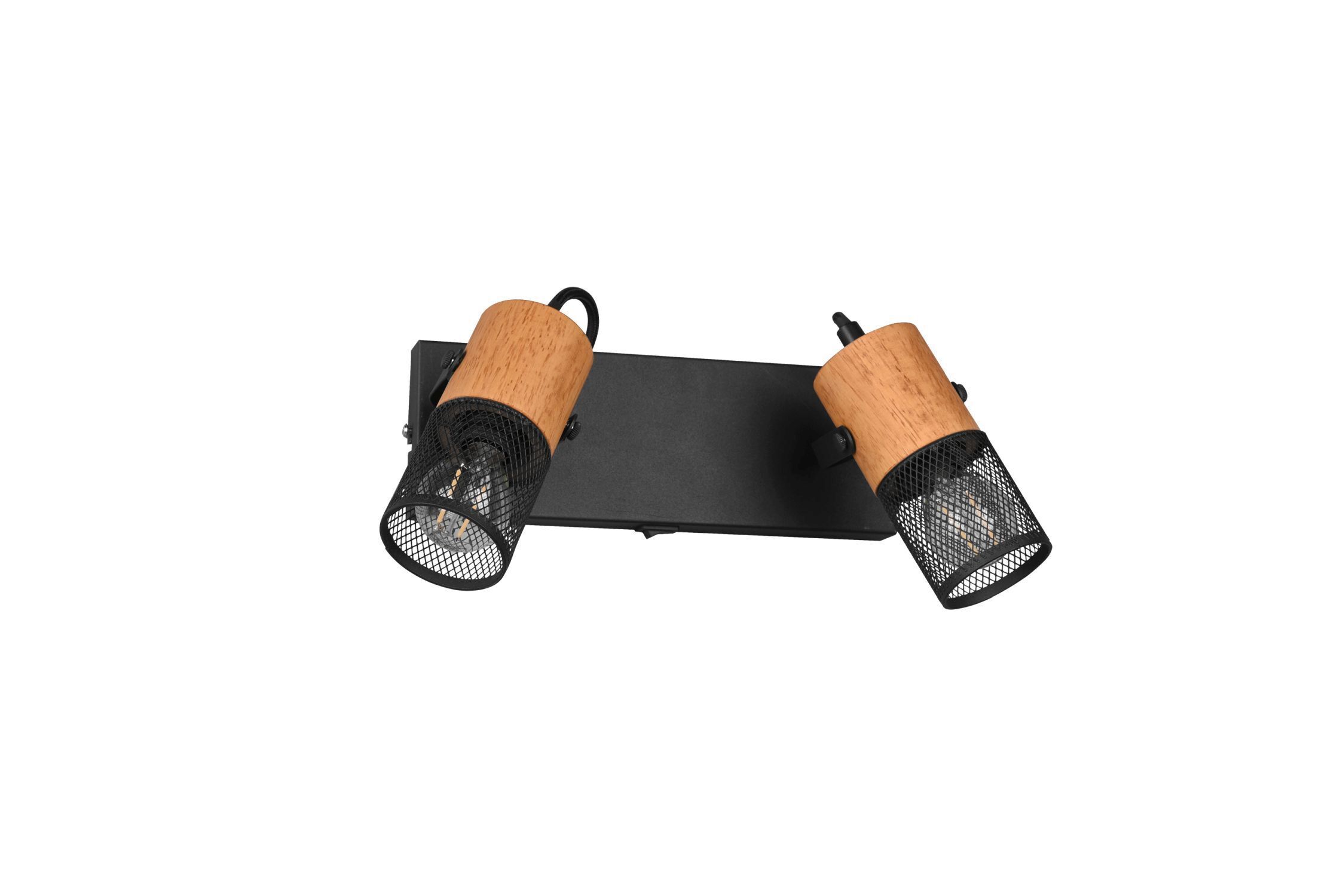 Applique flexible métal bois L:26 cm E14 interrupteur Licht