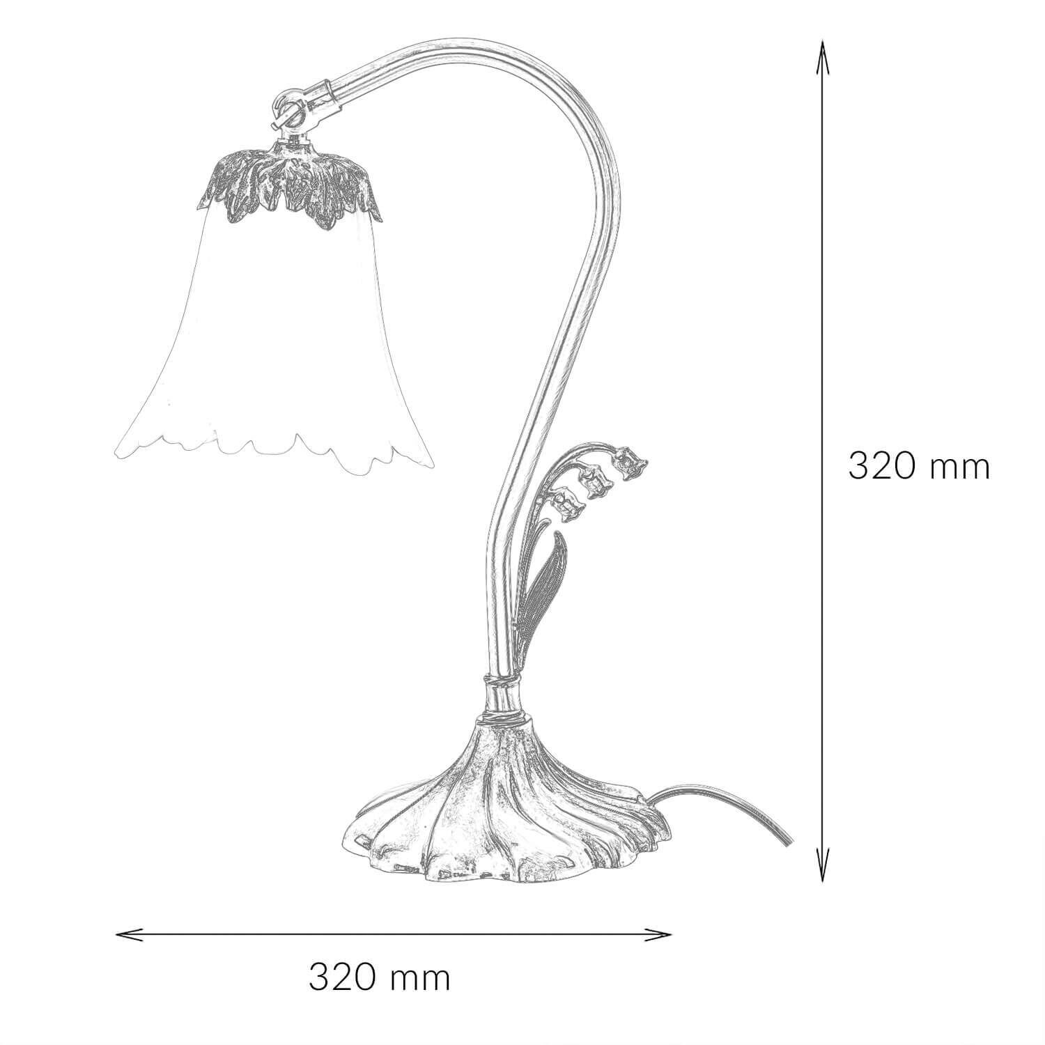 Lampe de table florale Lampe de table E14