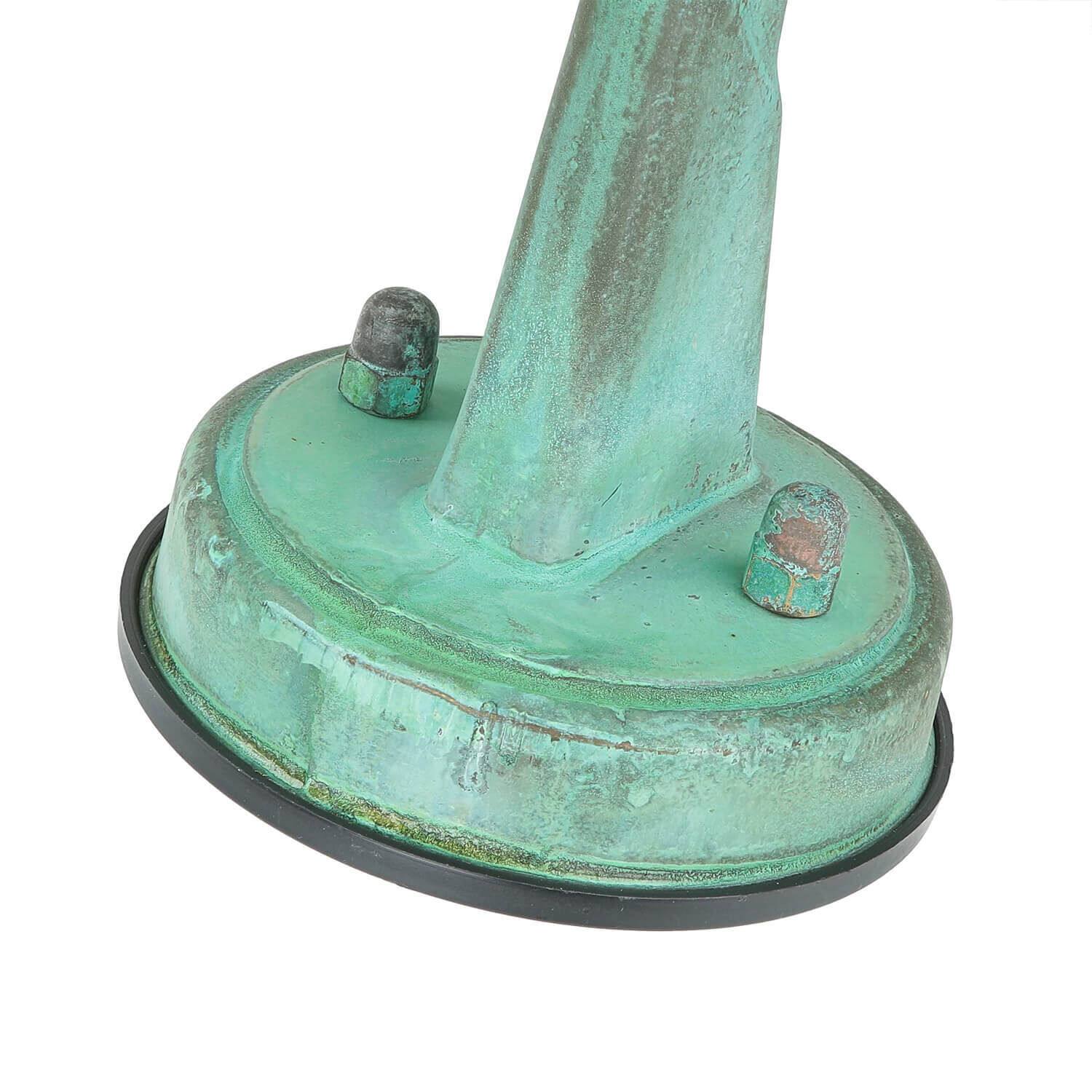 Lampe d'extérieur mur IP64 vert antique verre laiton véritable E27