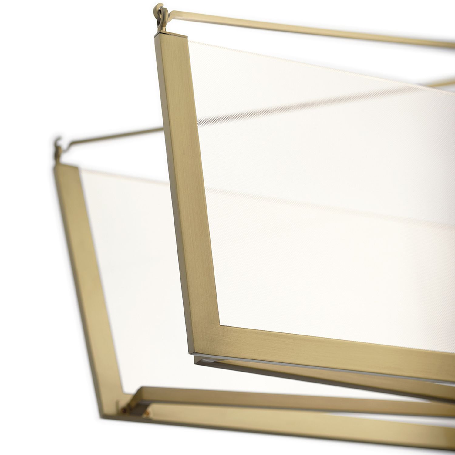 Hängelampe LED in Creme Gold B: 96,7 cm Modern Design gold, metall, rahmen, laterne, glas