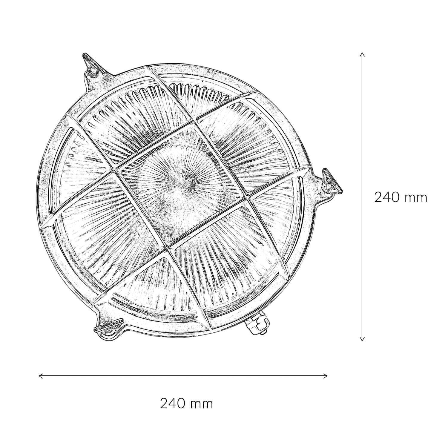 Außenwandleuchte Antik Echt Messing Käfigschirm