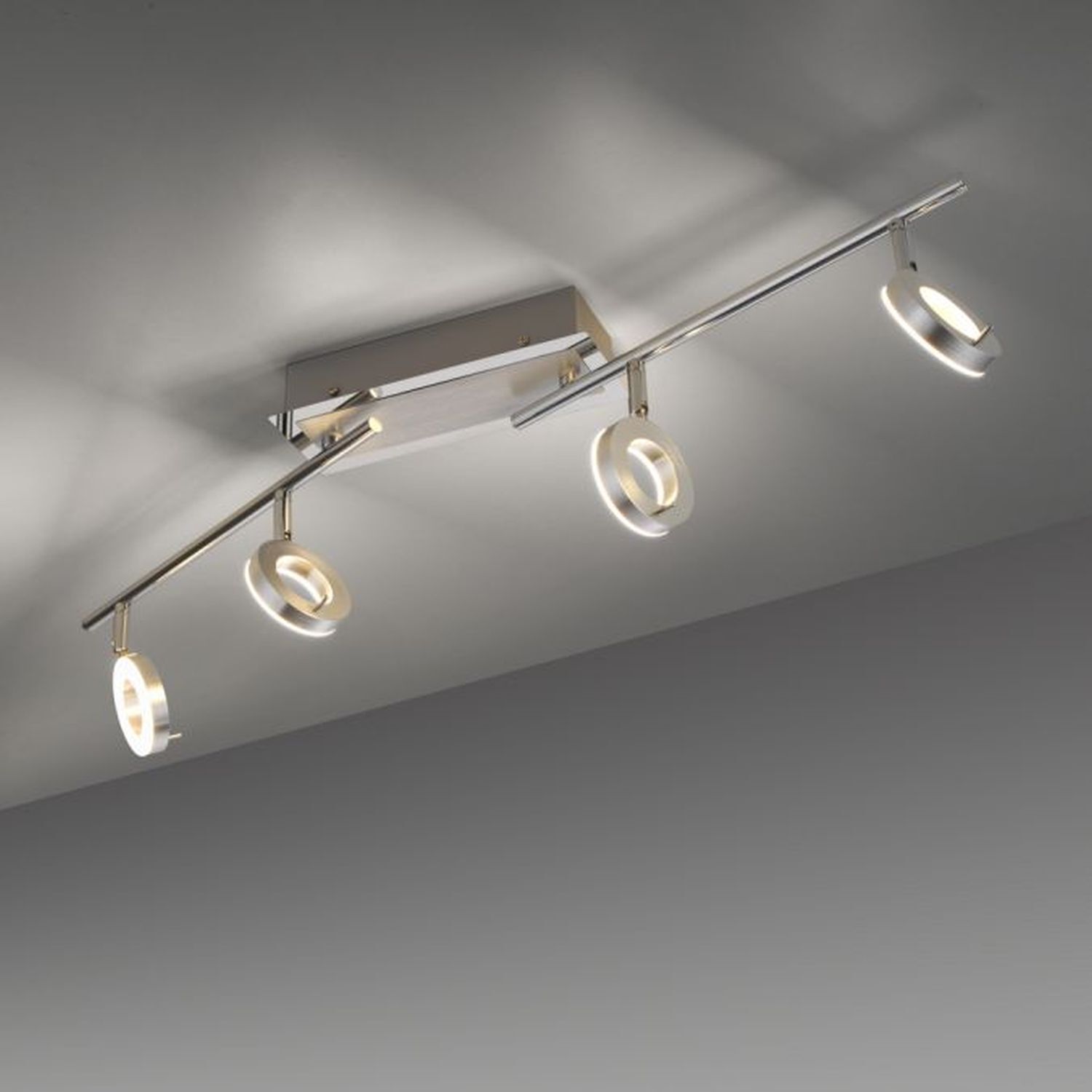 Beweglicher LED Deckenstrahler in Aluminium IP44 94 cm Deckenleuchte, Beleuchtung