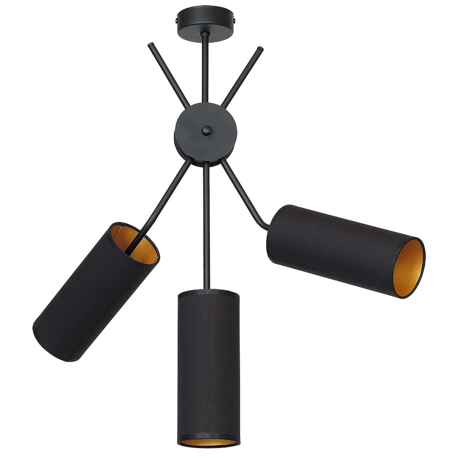 Plafonnier stylé TUTTO Noir Salon Lampe