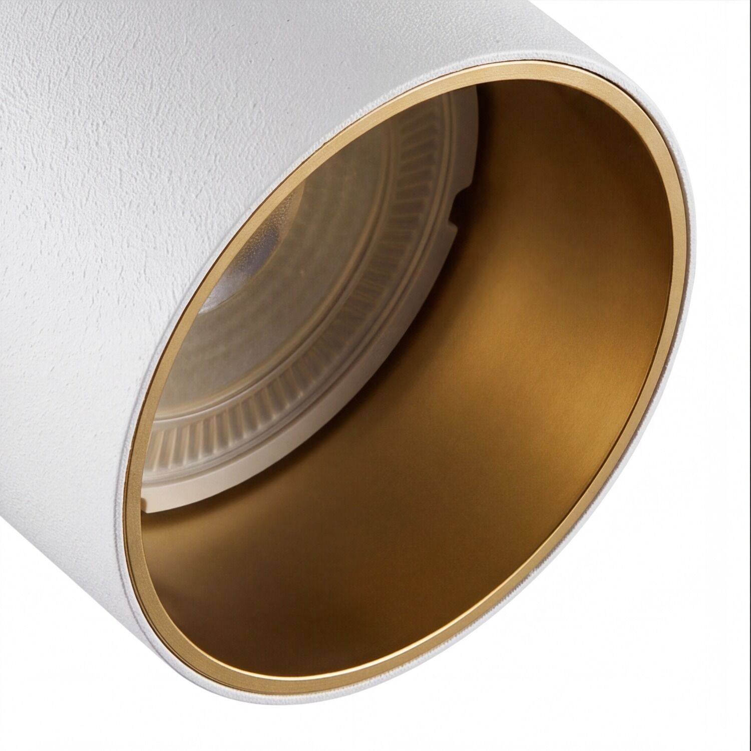 le59725-deckenstrahler-wohnzimmer-flur-arbeitszimmer-innen-metall-kunststoff-modern-gu10-ip20-weiss-gold-06 deckenlampe, tischlampe, lampenschirm, metallic, goldene innenfarbe