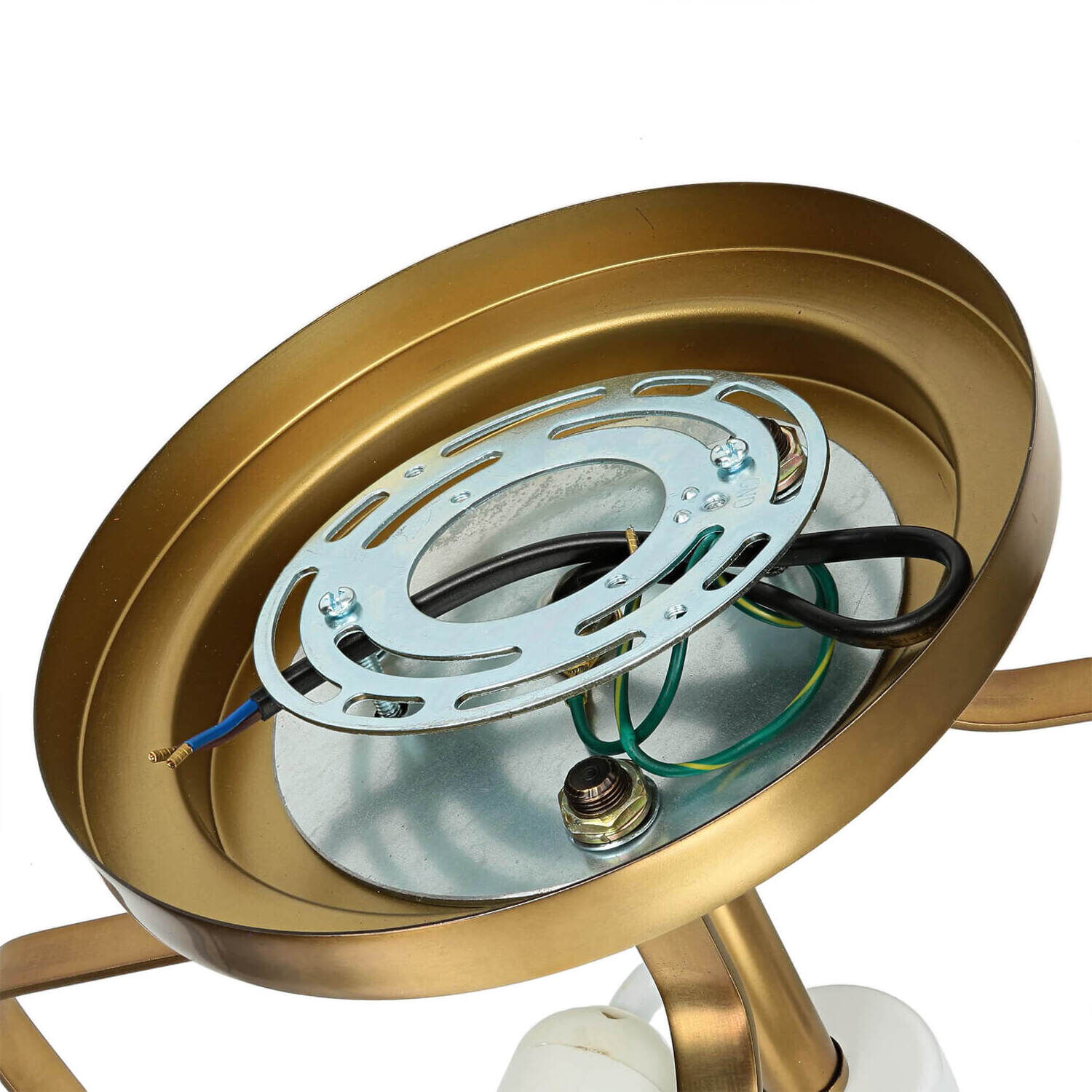 Lampe de plafond blanc laiton antique Art Nouveau éblouissant Lampe de plafond blanc laiton antique Art Nouveau éblouissant