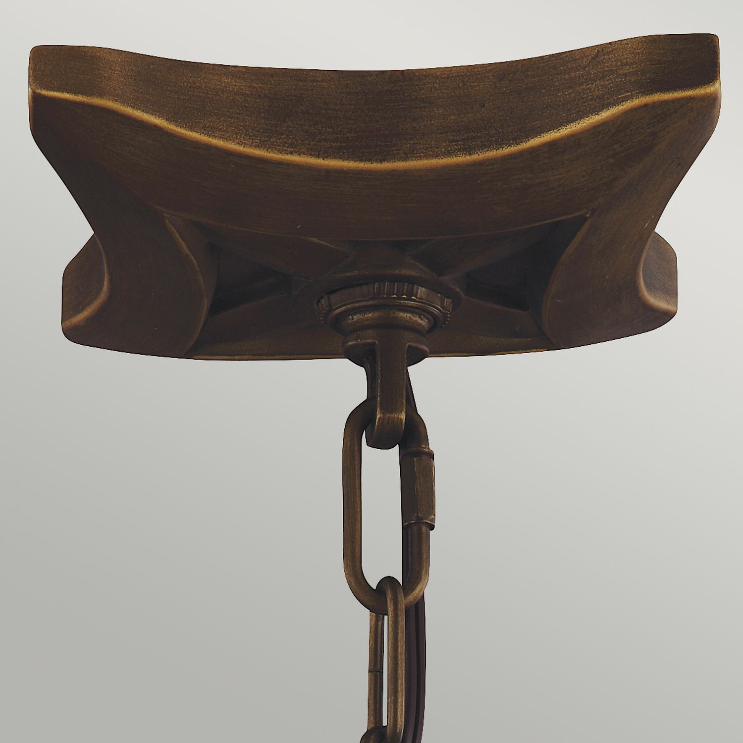 Lampe à suspendre Vintage Rustique en laiton antique NADICIA