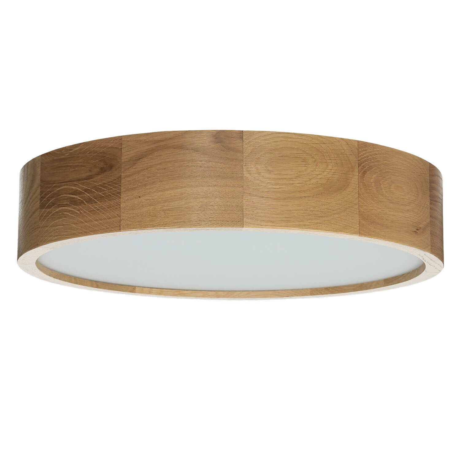 Plafonnier en chêne rond salon bois lampe