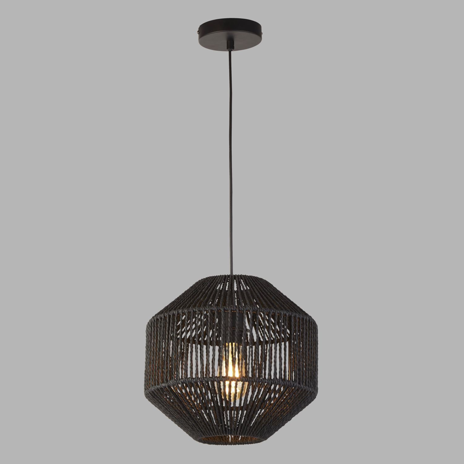 Suspension corde Noir E27 Ø 30 cm H : max. 1,5 m Moderne