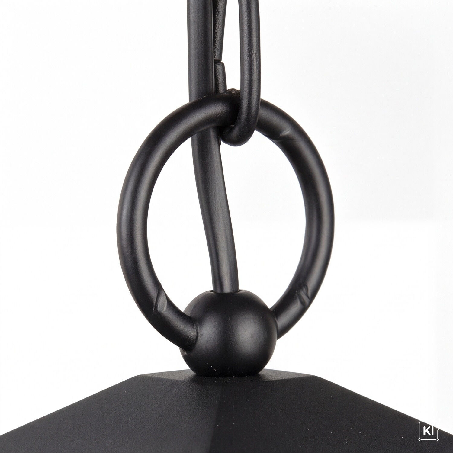 hängelampe, metall, schwarz, ring, kugel