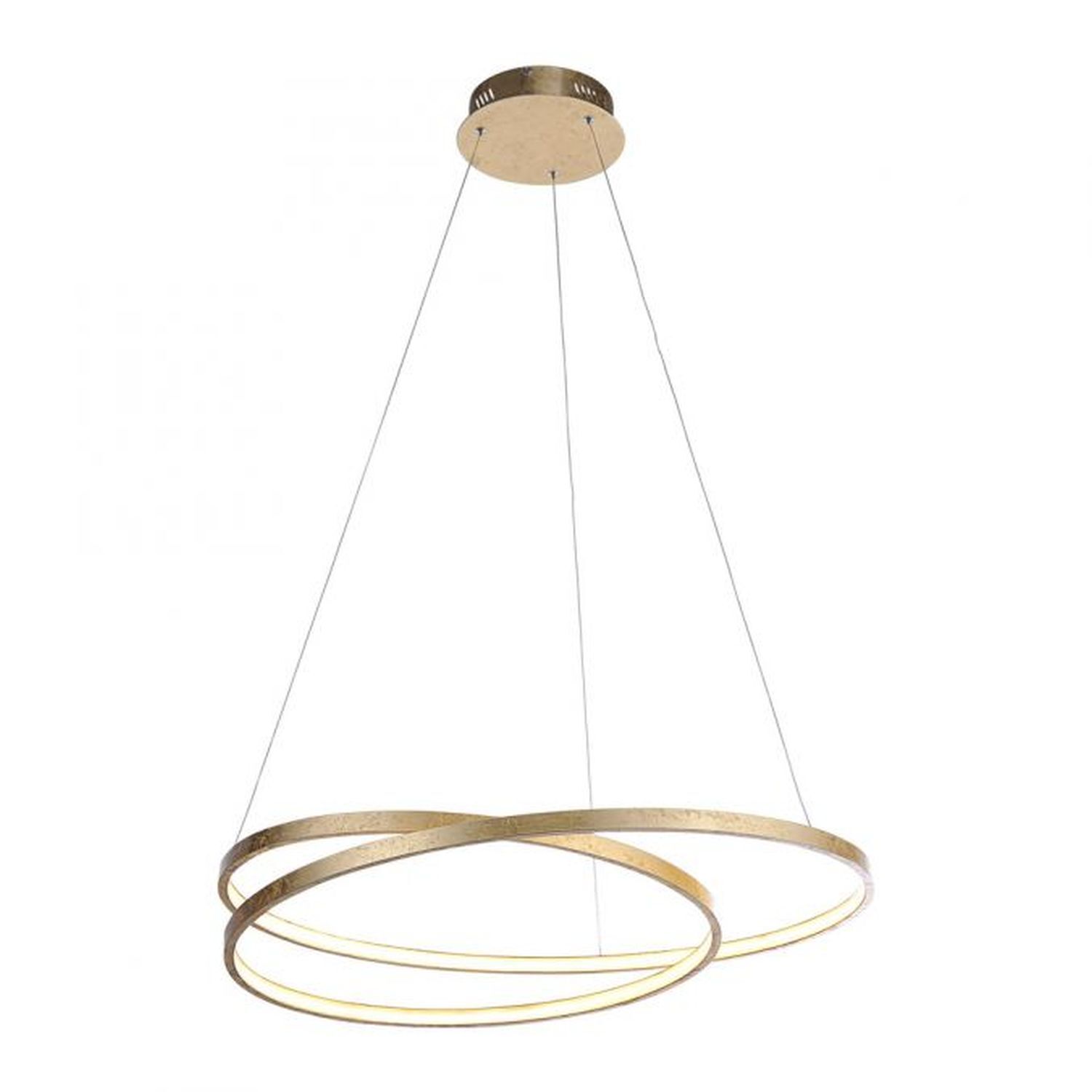 Suspension LED en feuille d'or L:72 cm 3000 K dimmable Leuchter, Lampe