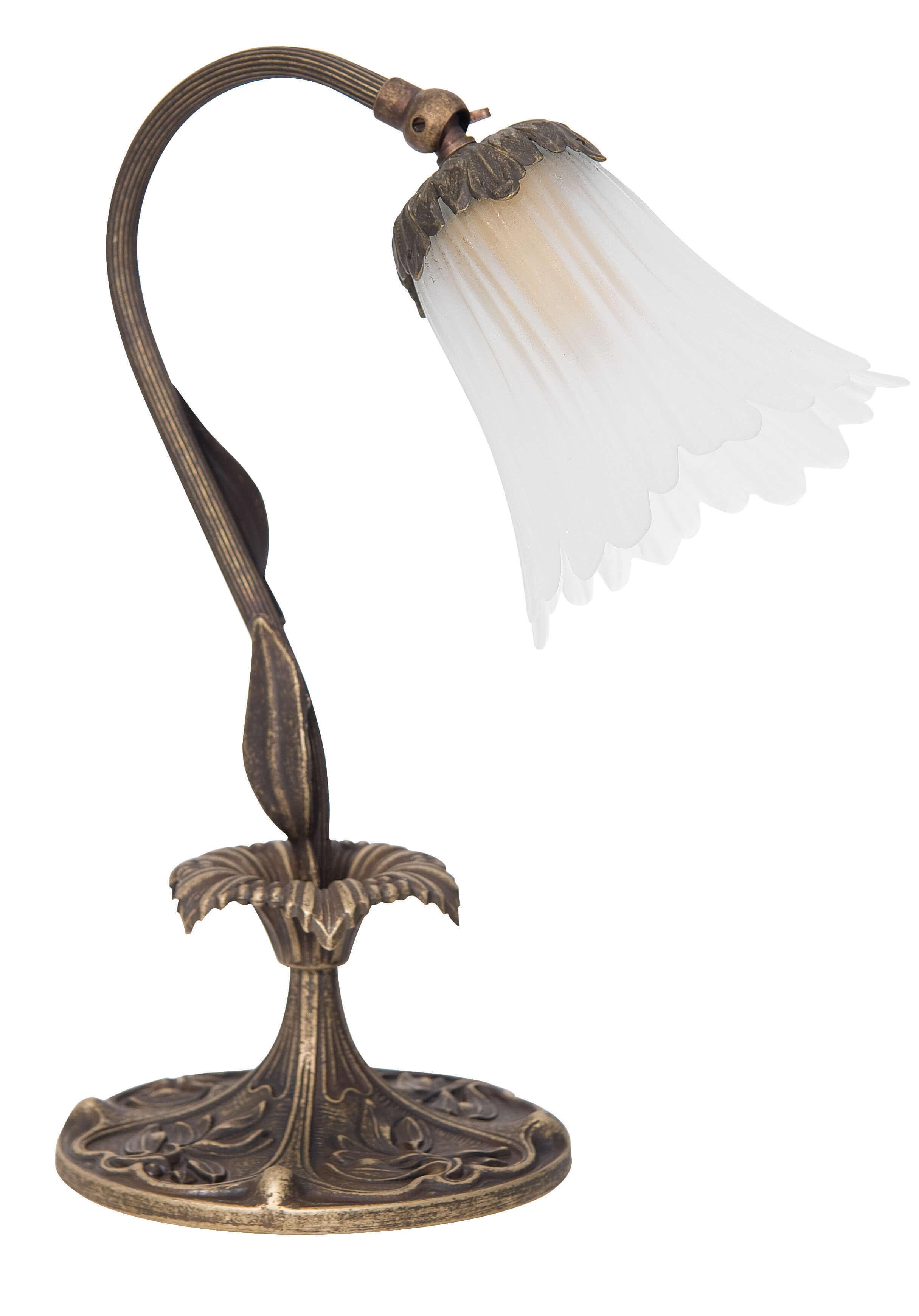 Lampe de chevet florale Blanc