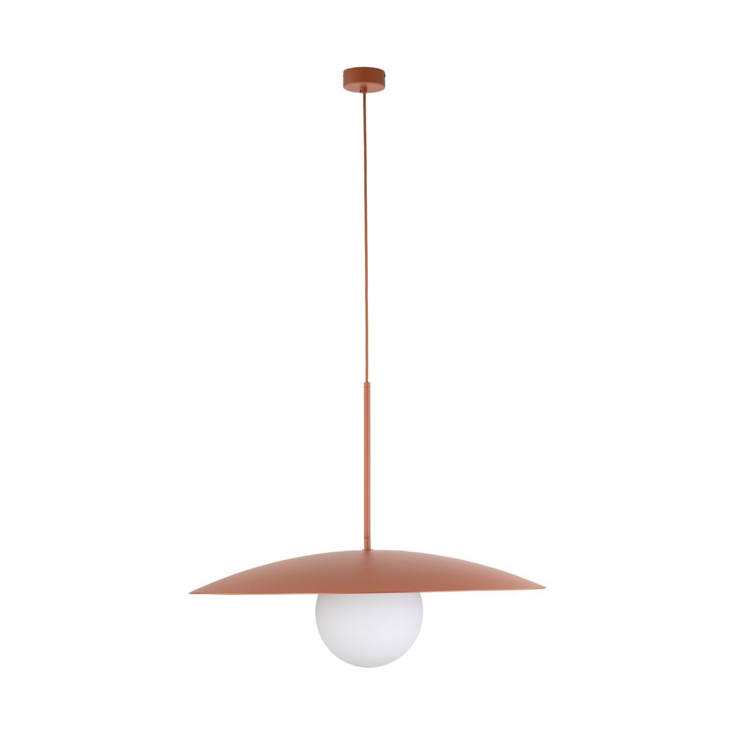 Blendarme Lampe à suspendre rouge brique métal verre E27 Ø65 cm