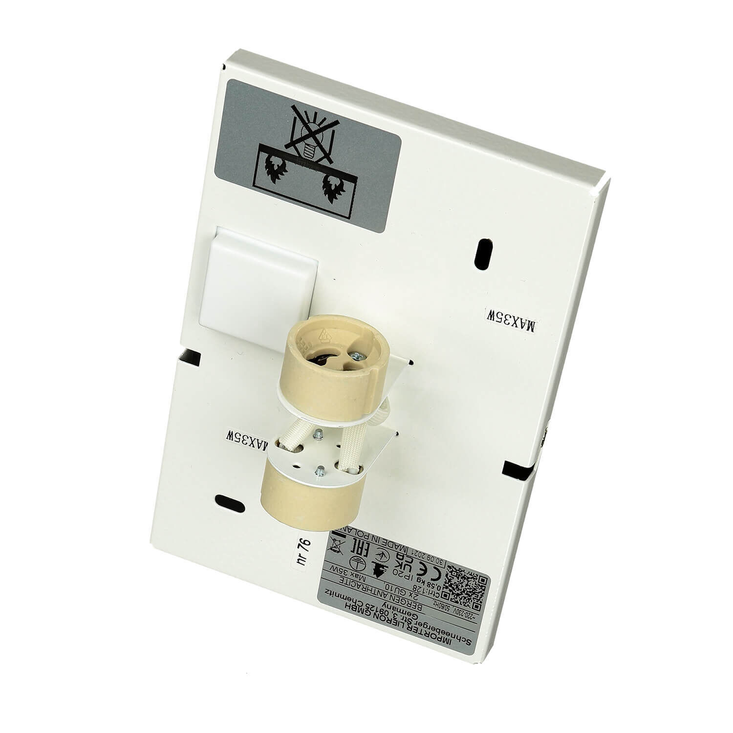 elektronisches bauteil, wandsteckdose, adapter, isoliertes gehäuse, anleitung sichtbar