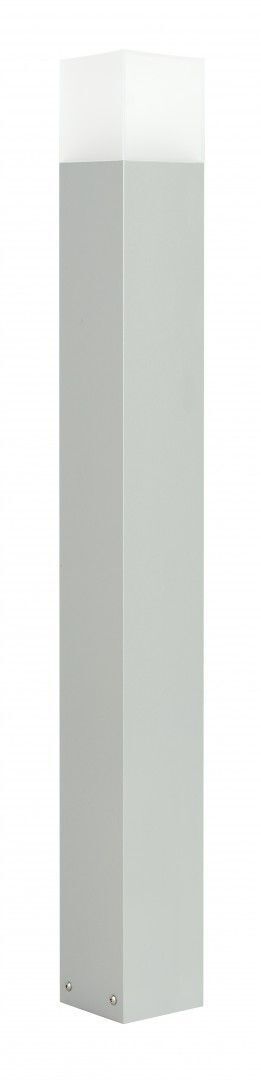 Luminaire d'allée argenté 100 cm IP44 carré à faible éblouissement