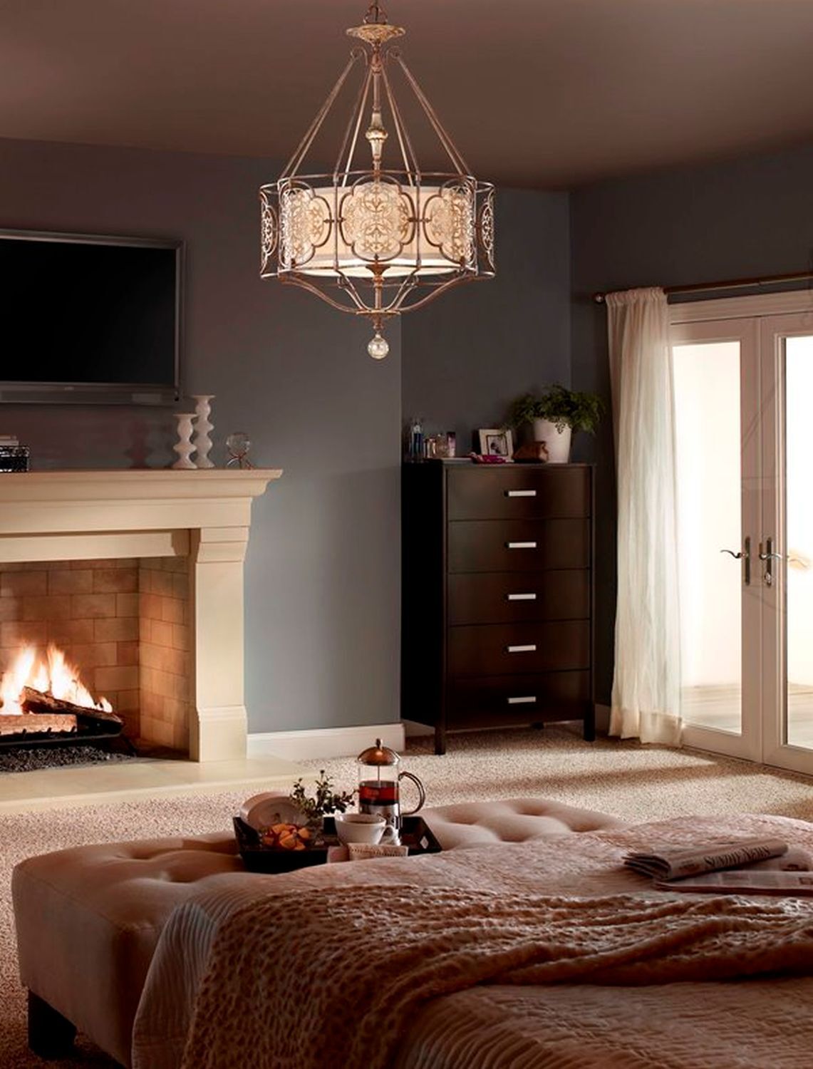 Leuchter, Lampe, Mobiliar, Kamin, Inneneinrichtung