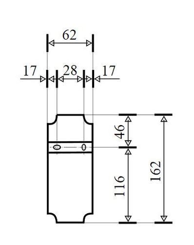 Applique murale allongée MARLENE Art nouveau Schaubild