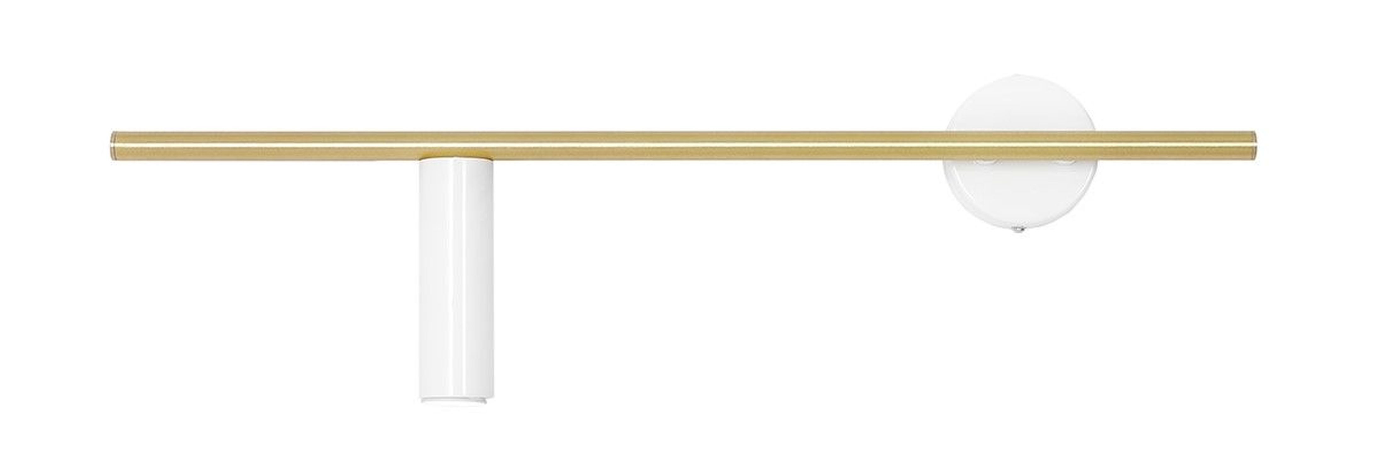 Applique rétro en métal L:60 cm GU10 en blanc laiton