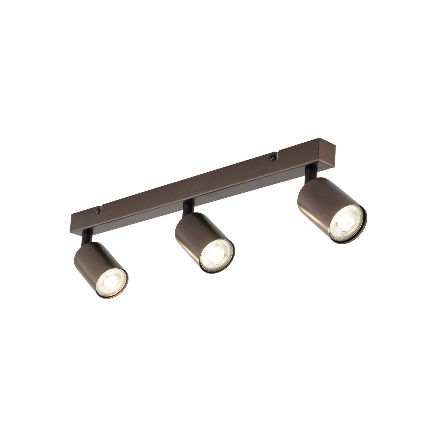 Plafonnier 3 flammes métal brun 60 cm GU10 orientable