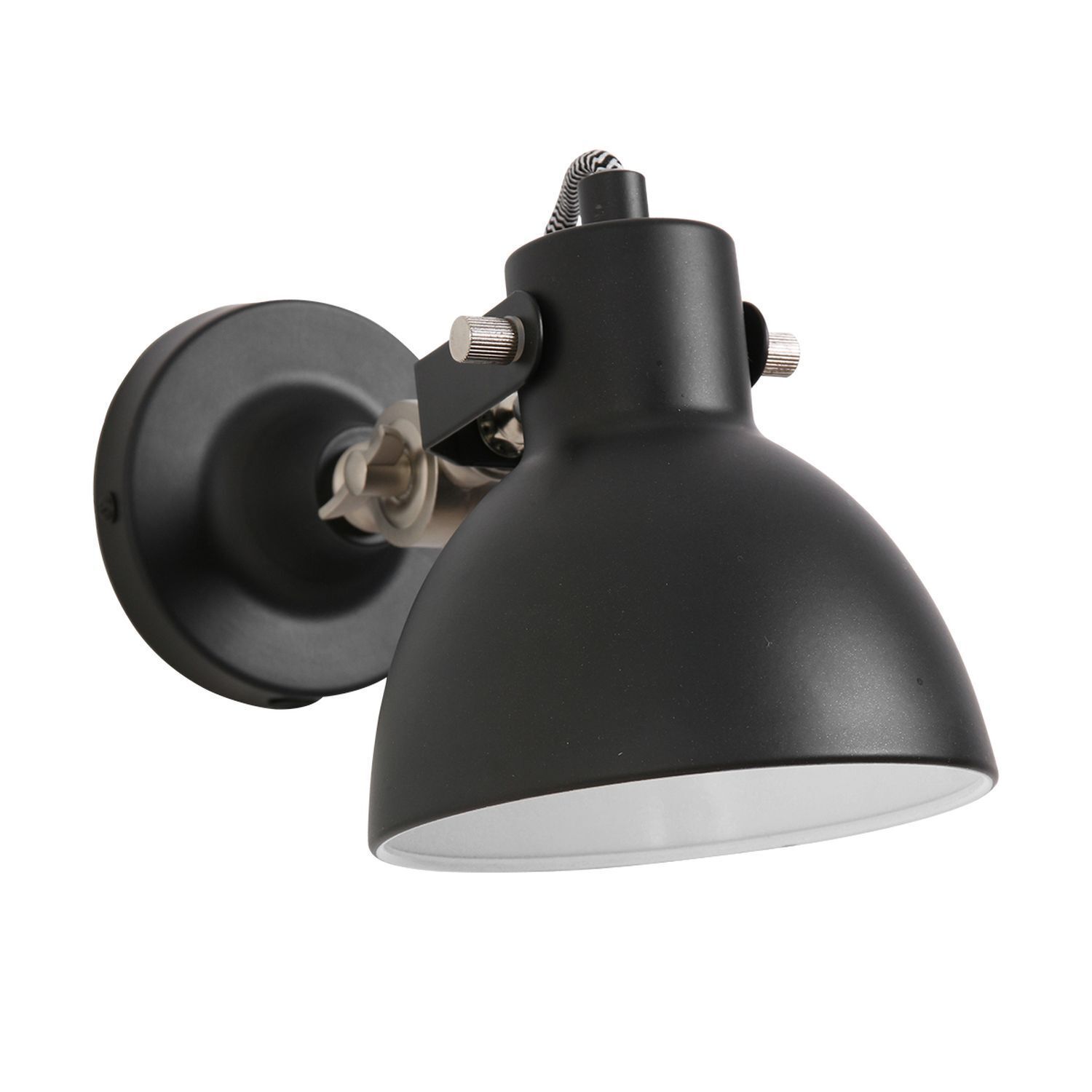 Spot mural mobile métal L:14 cm E14 ciblé