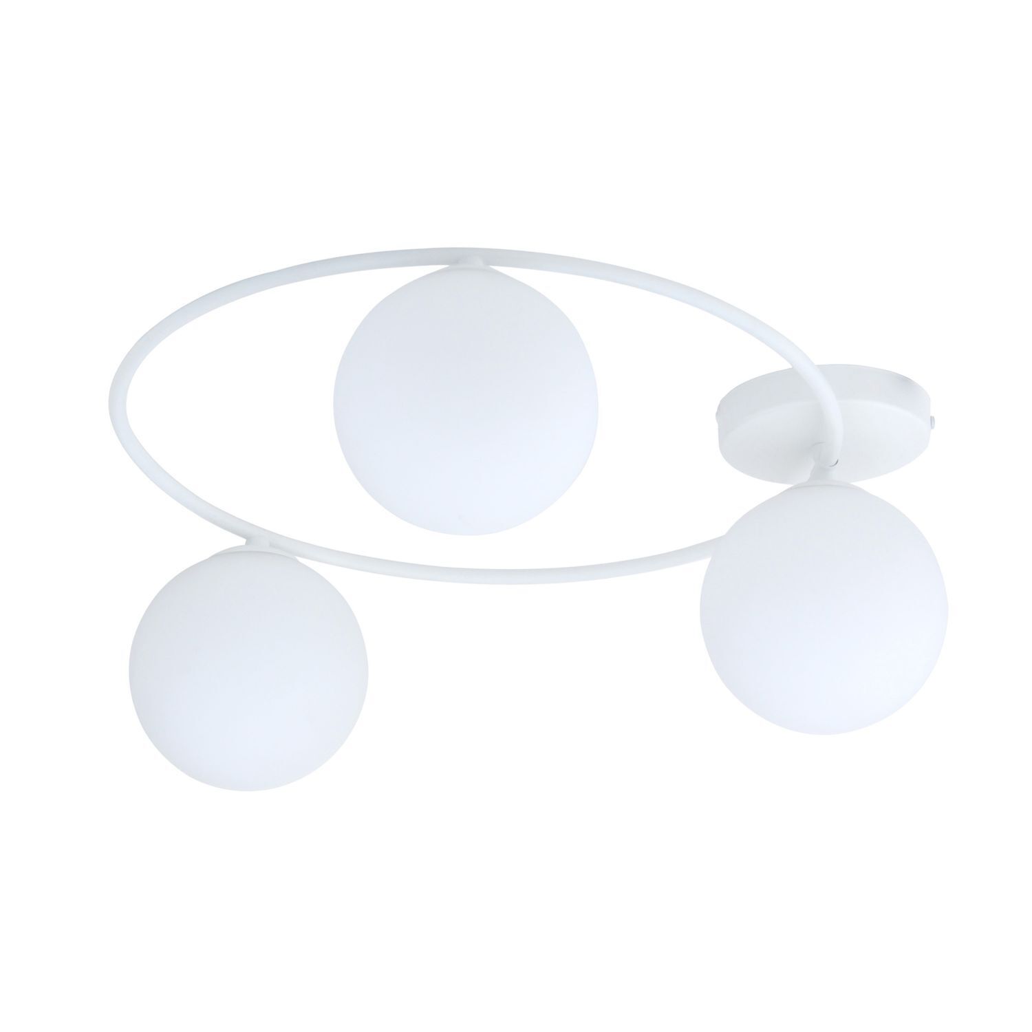 Plafonnier Blanc H : 20 cm Ø 47 cm 3-flamme